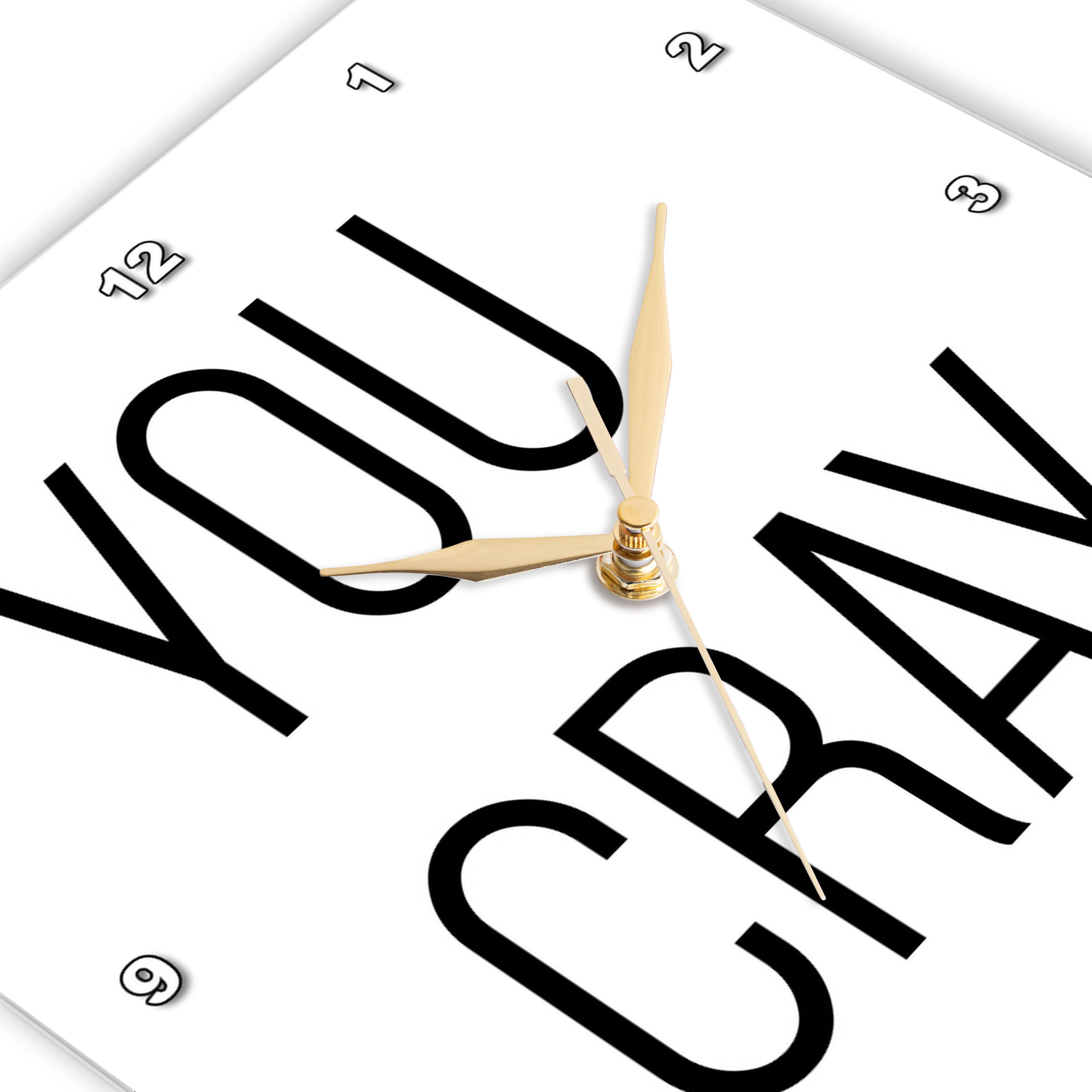 3dRose Tory Anne Collections Quotes - You Cray - Wall Clocks