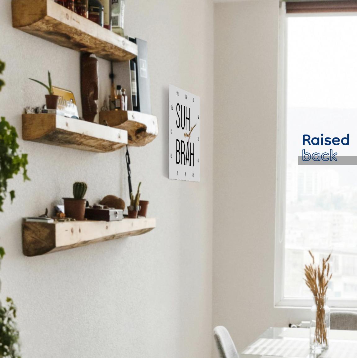 3dRose Tory Anne Collections Quotes - Suh Brah - Wall Clocks