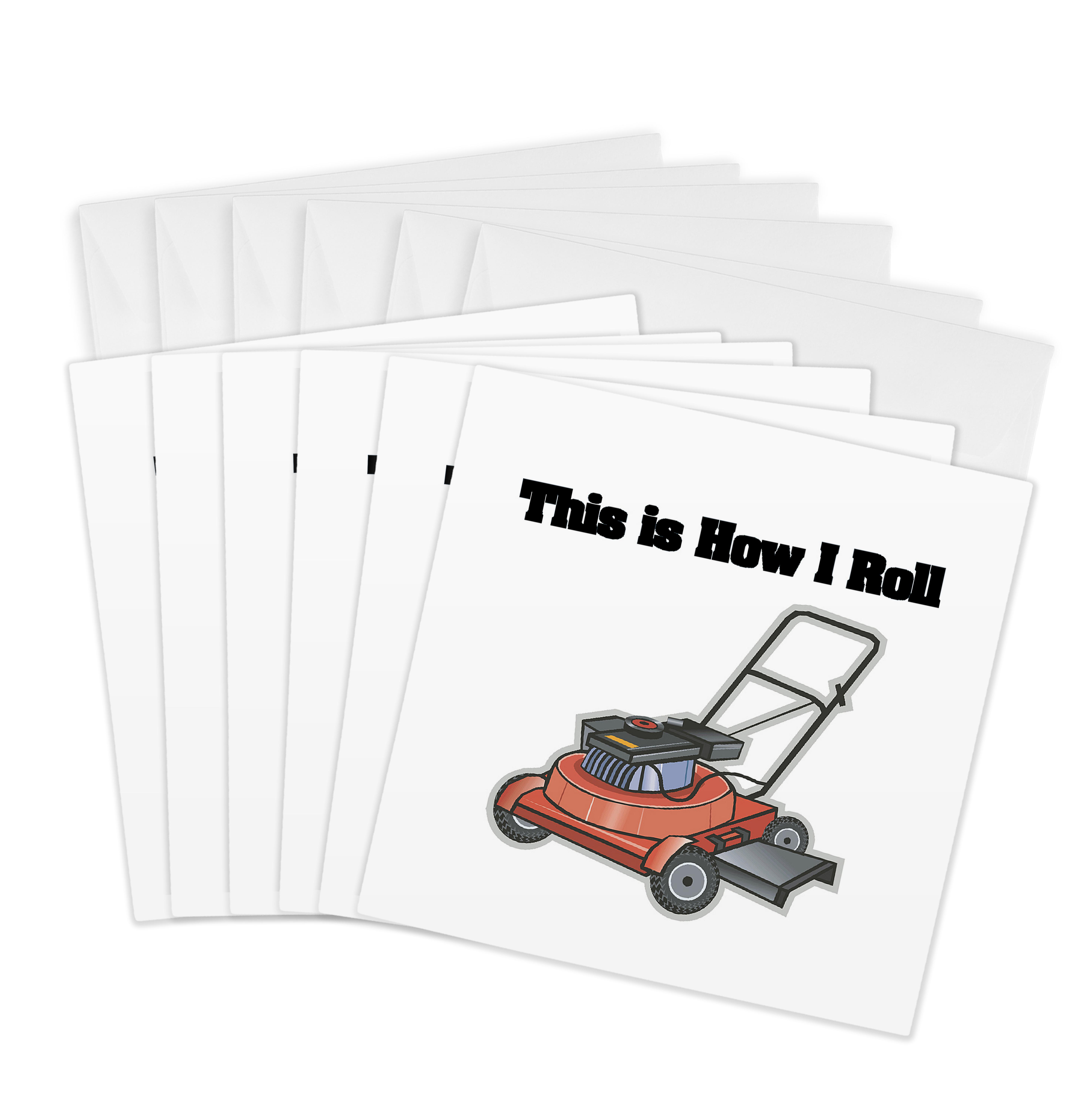 3dRose, This Is How I Roll Lawn Mower, Greeting Card - Picture 7 of 26