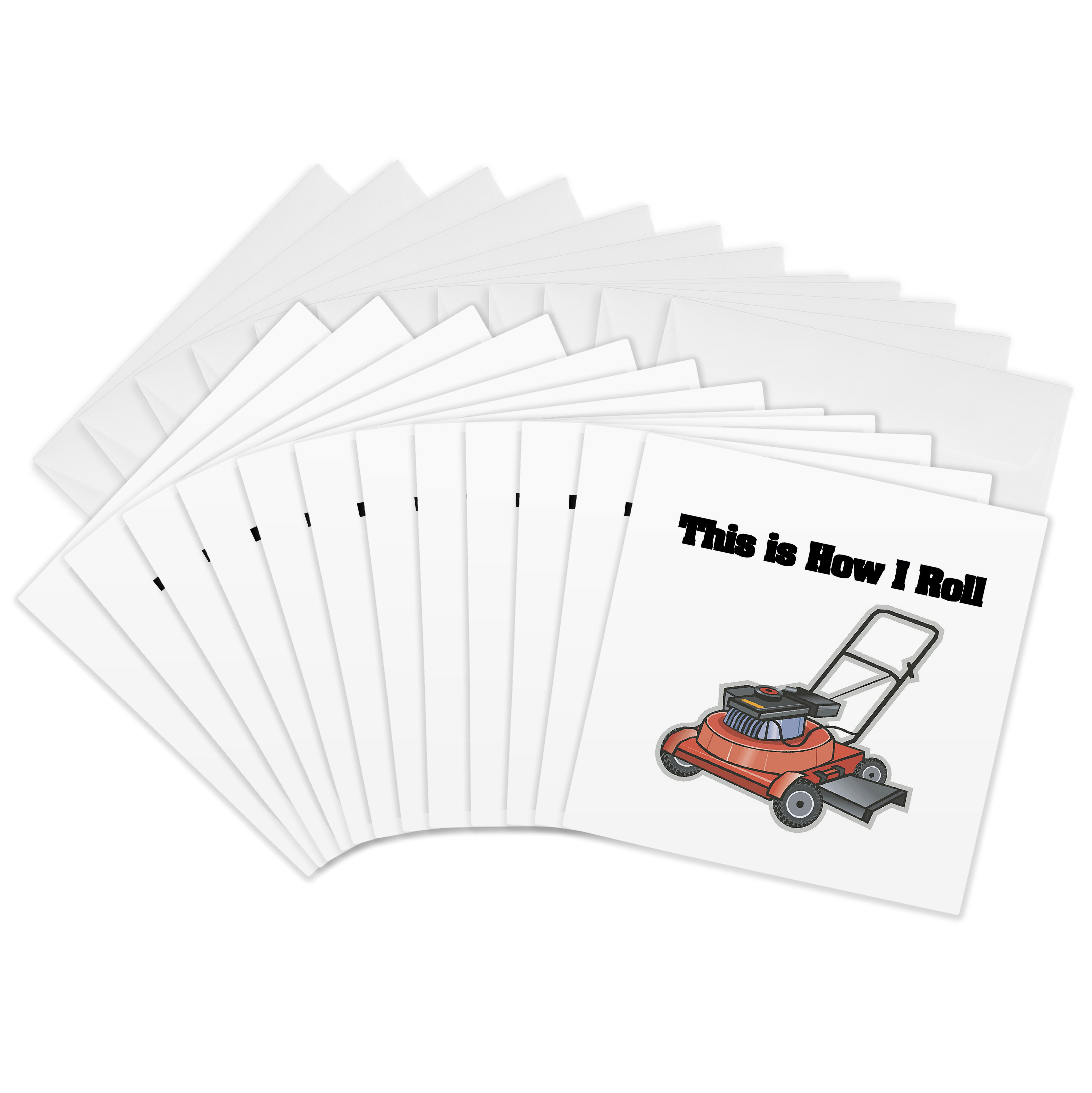 3dRose, This Is How I Roll Lawn Mower, Greeting Card - Picture 14 of 26