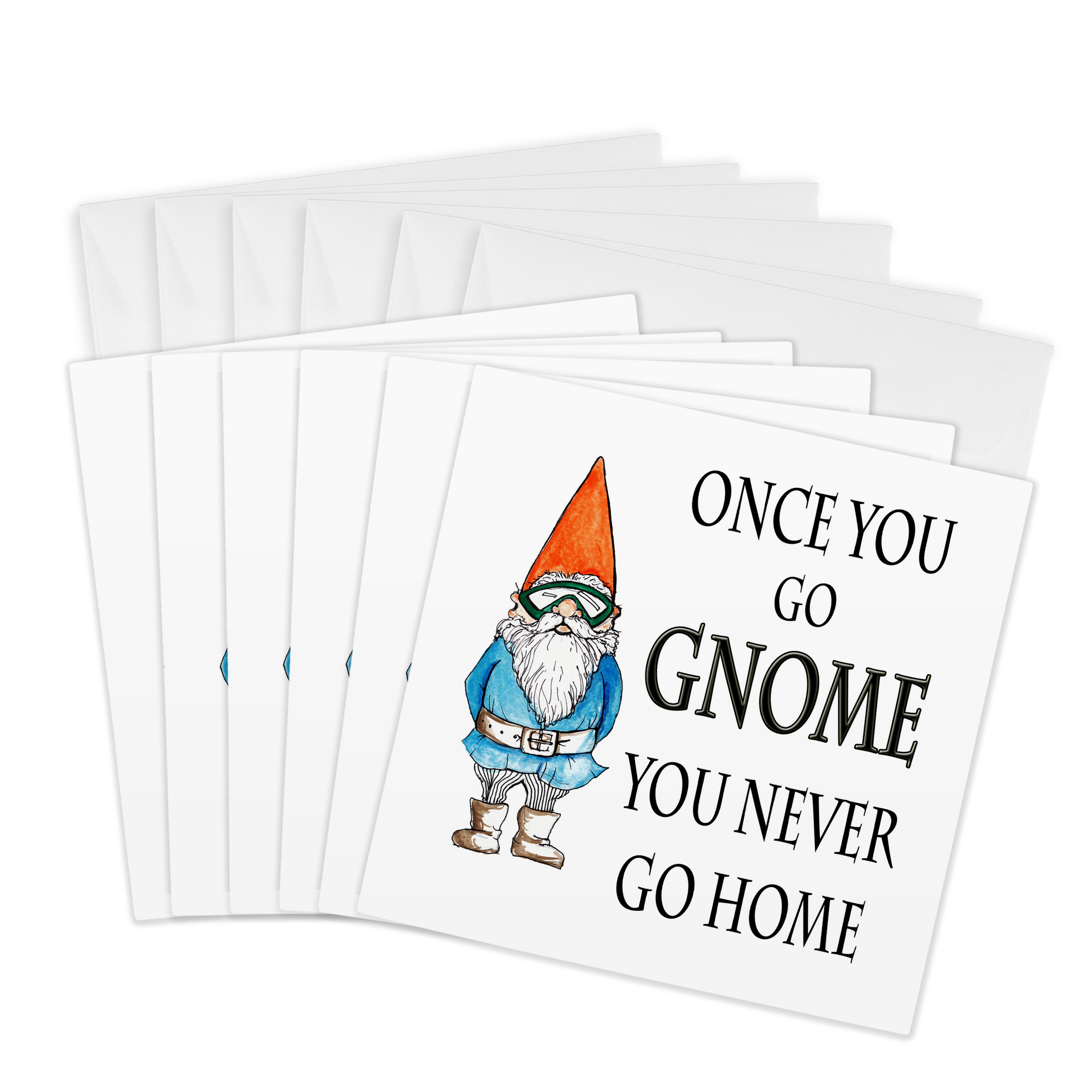 3dRose, Once you go gnome you never go home, Greeting Card - Picture 7 of 26