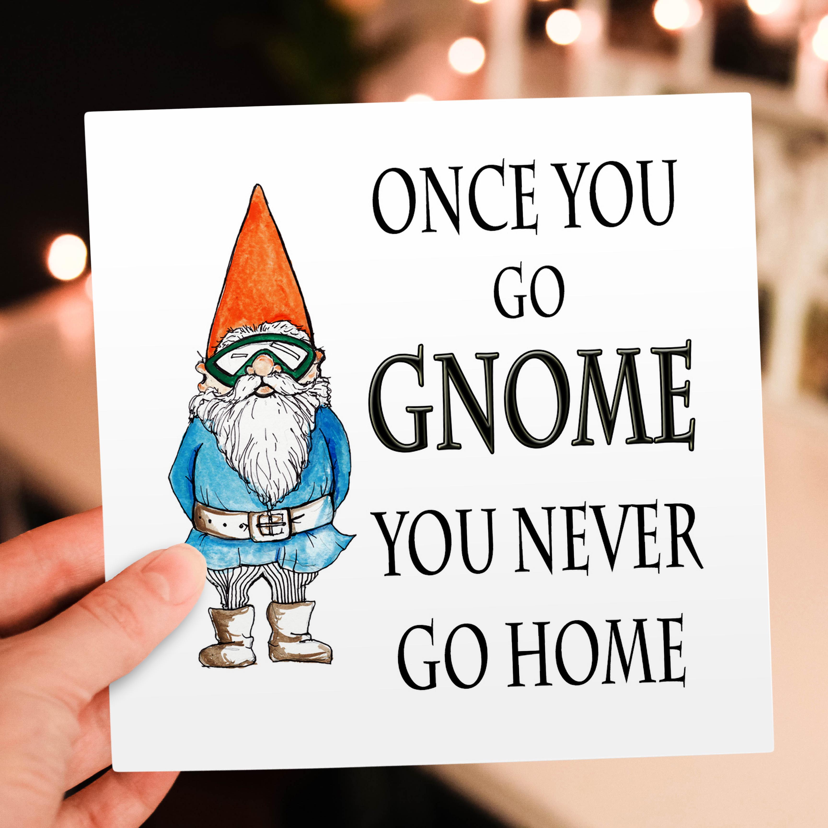 3dRose, Once you go gnome you never go home, Greeting Card - Picture 13 of 26
