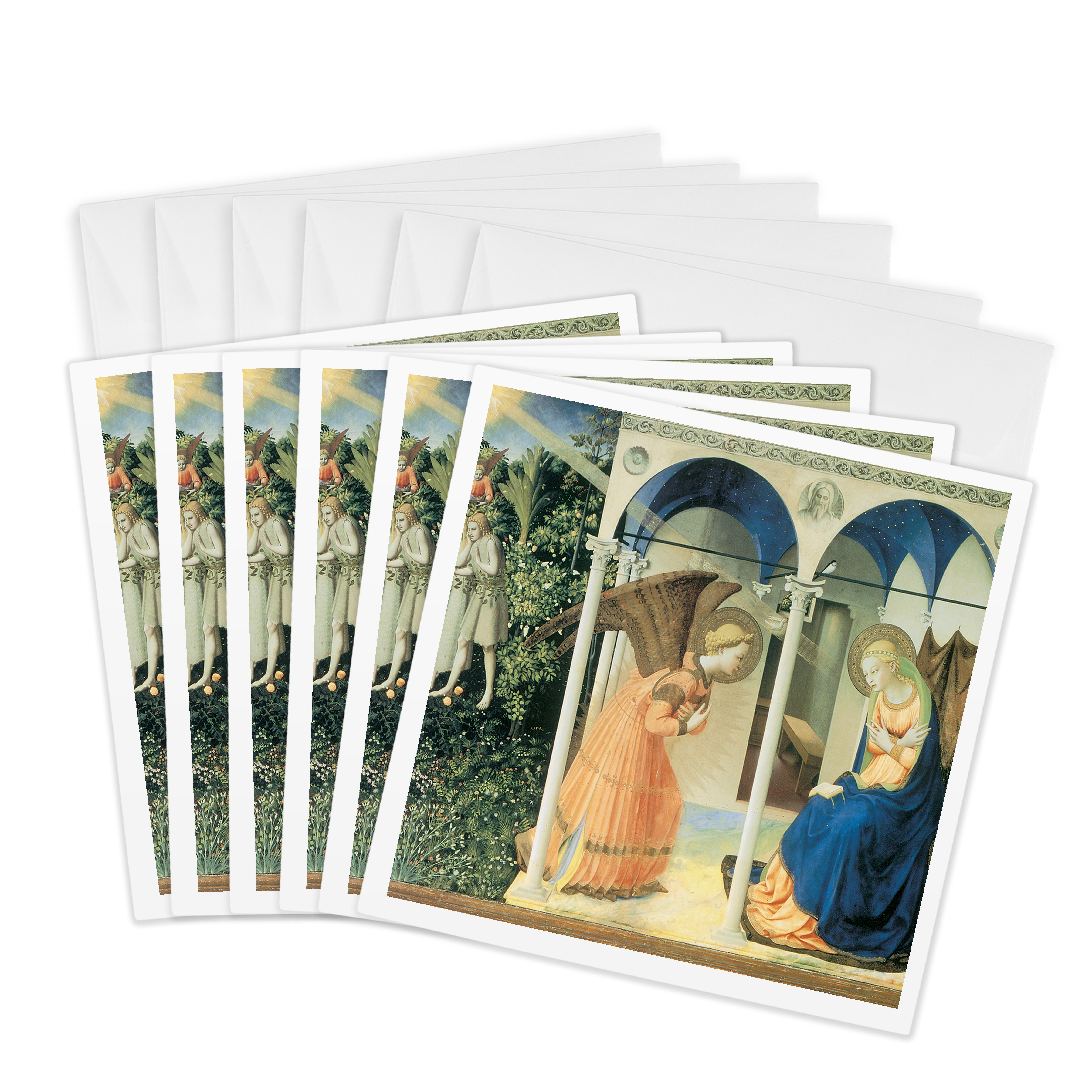 3dRose, The Annunciation by Fra Angelico, Greeting Card