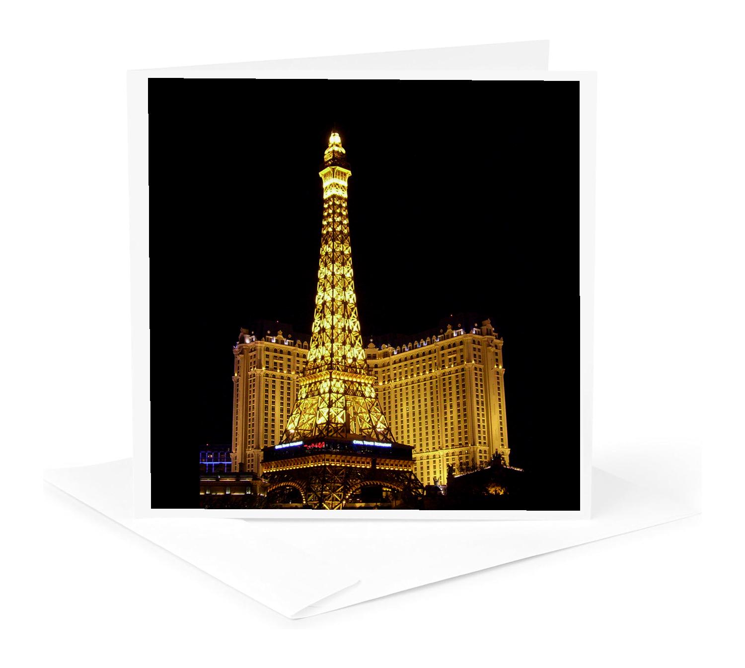 3dRose, Paris Hotel Casino in Las Vegas NV, Greeting Card - Picture 11 of 26
