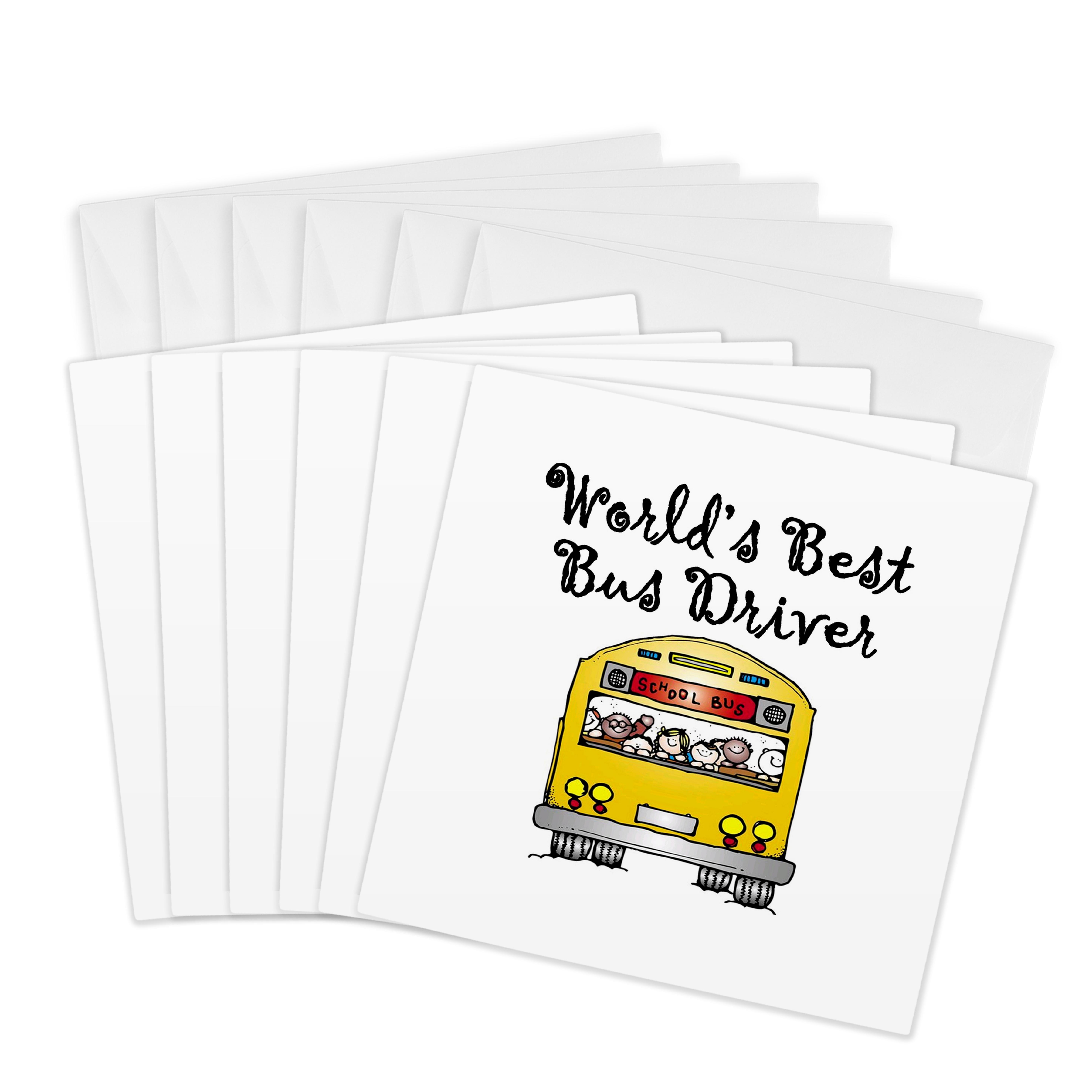 3dRose, Worlds Best Bus Driver., Greeting Card