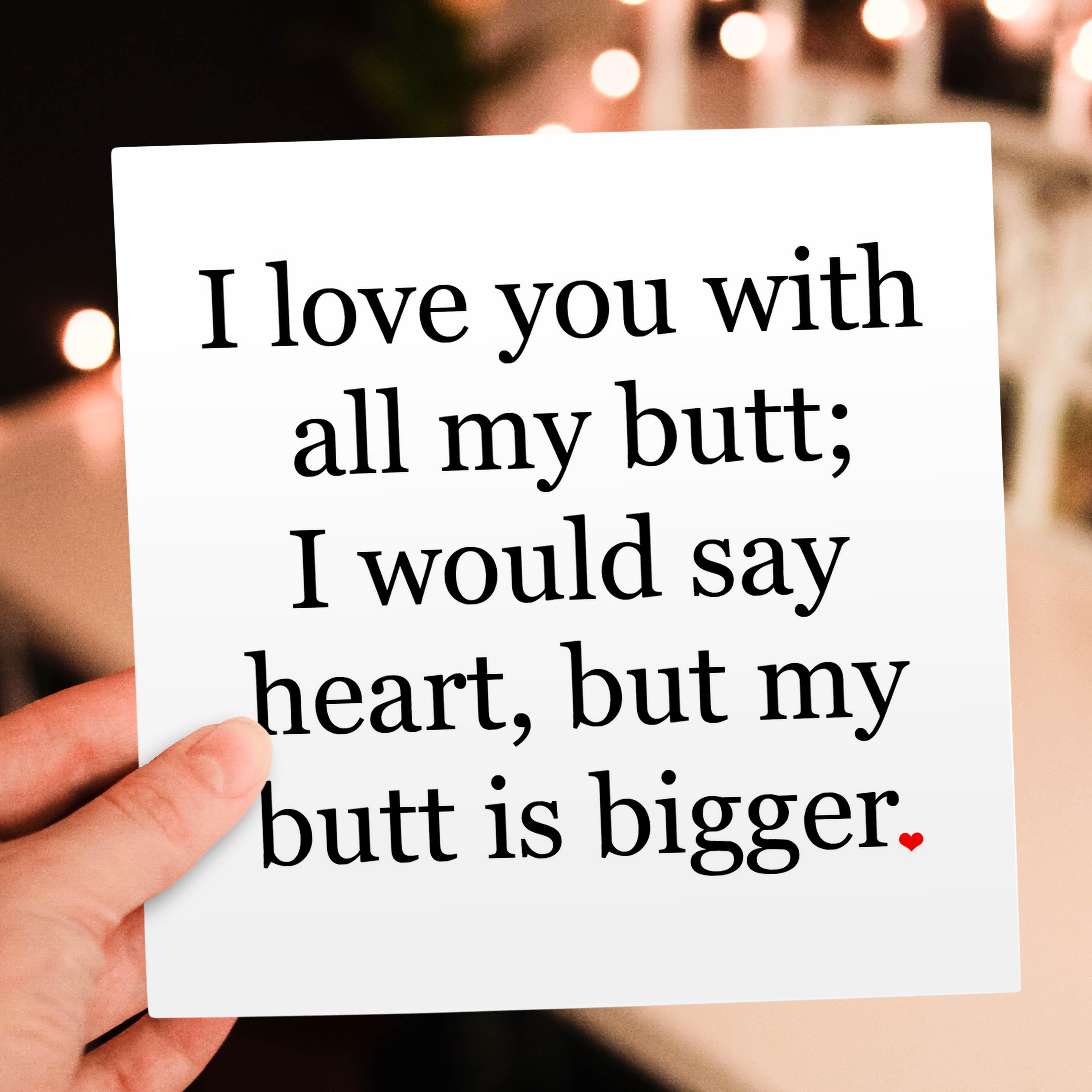 3dRose, I love you with all my butt., Greeting Card - Picture 13 of 26