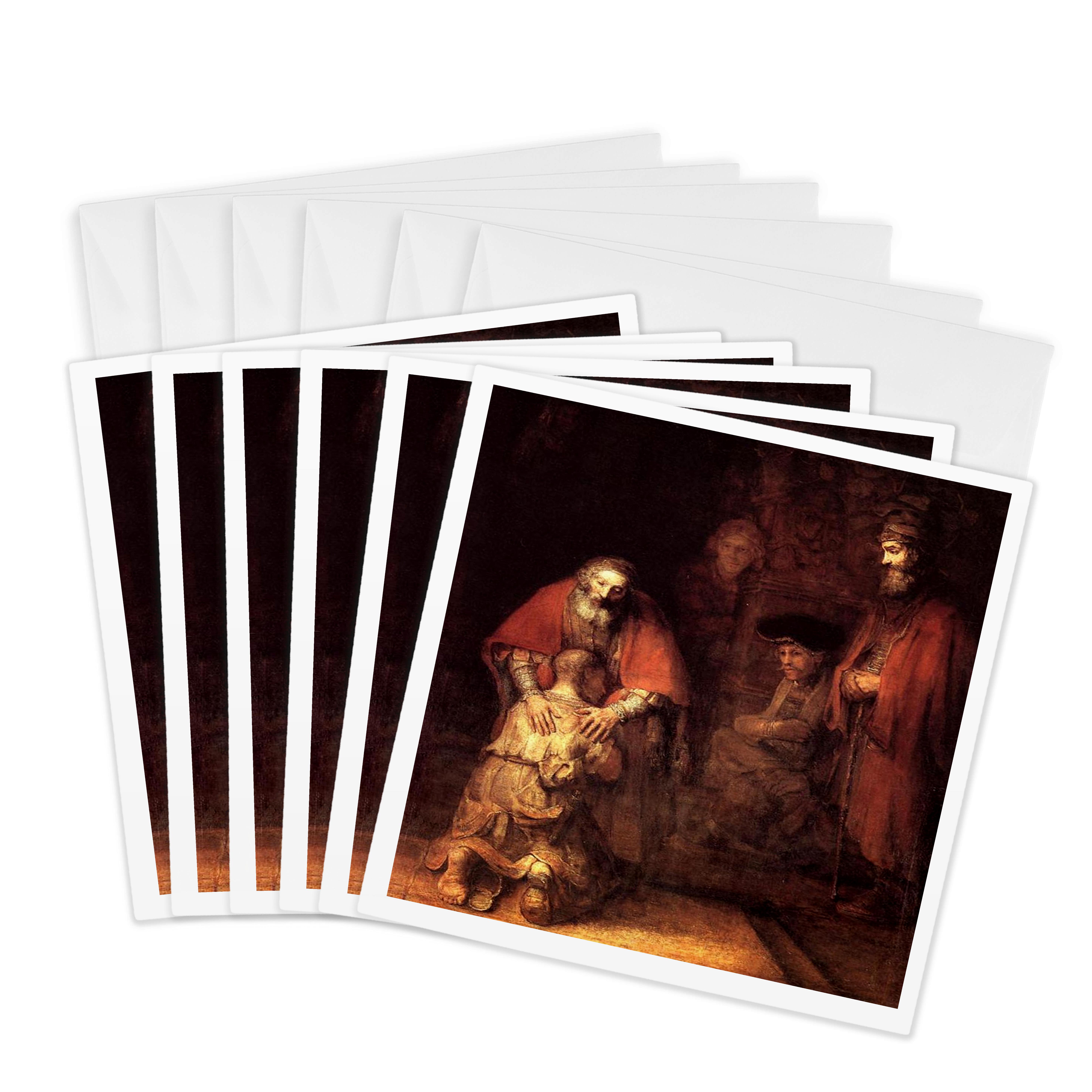 3dRose, Print of Rembrandt Painting The Prodigal Son, Greeting Card