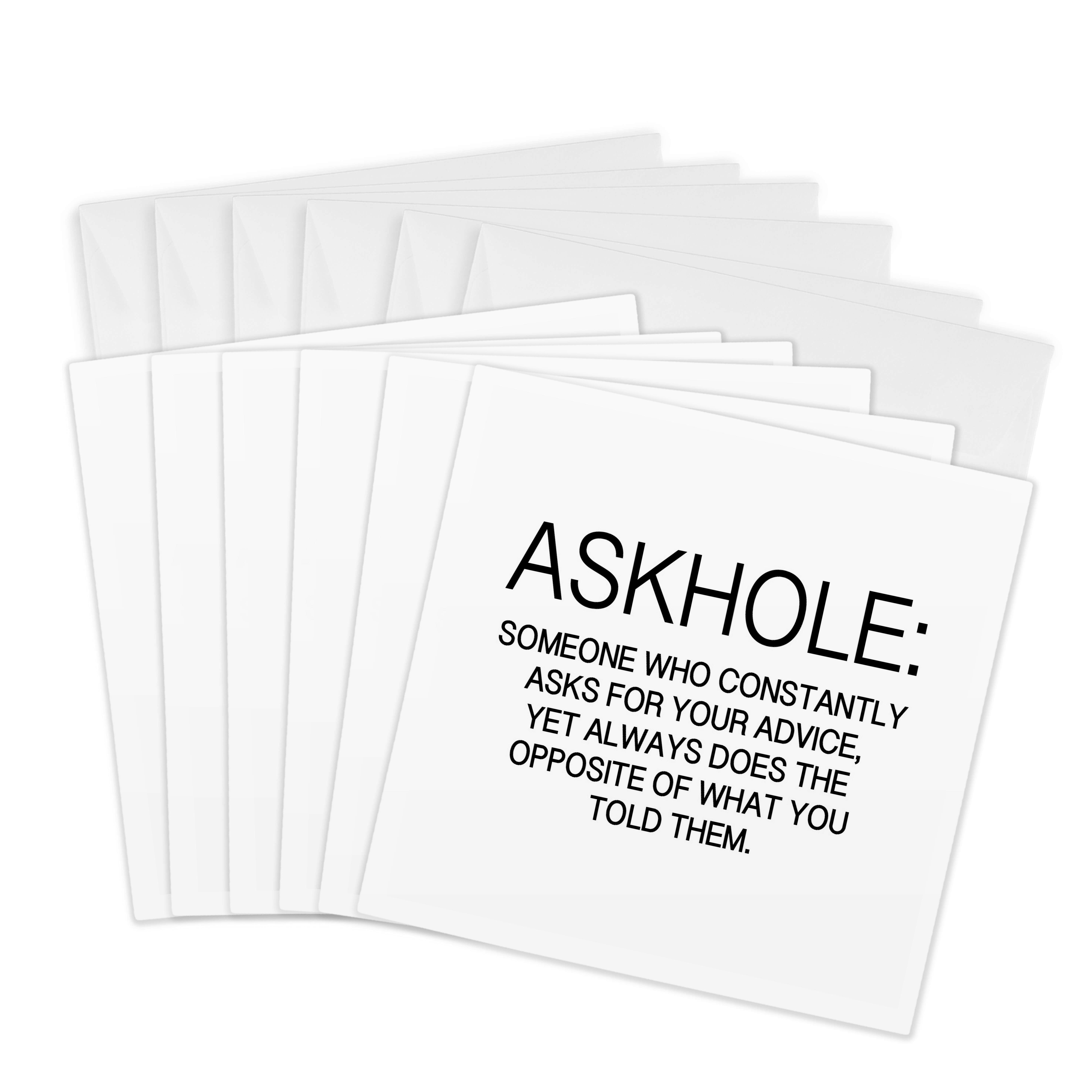 3dRose, DEFINITION OF AN ASKHOLE, Greeting Card - Picture 7 of 26