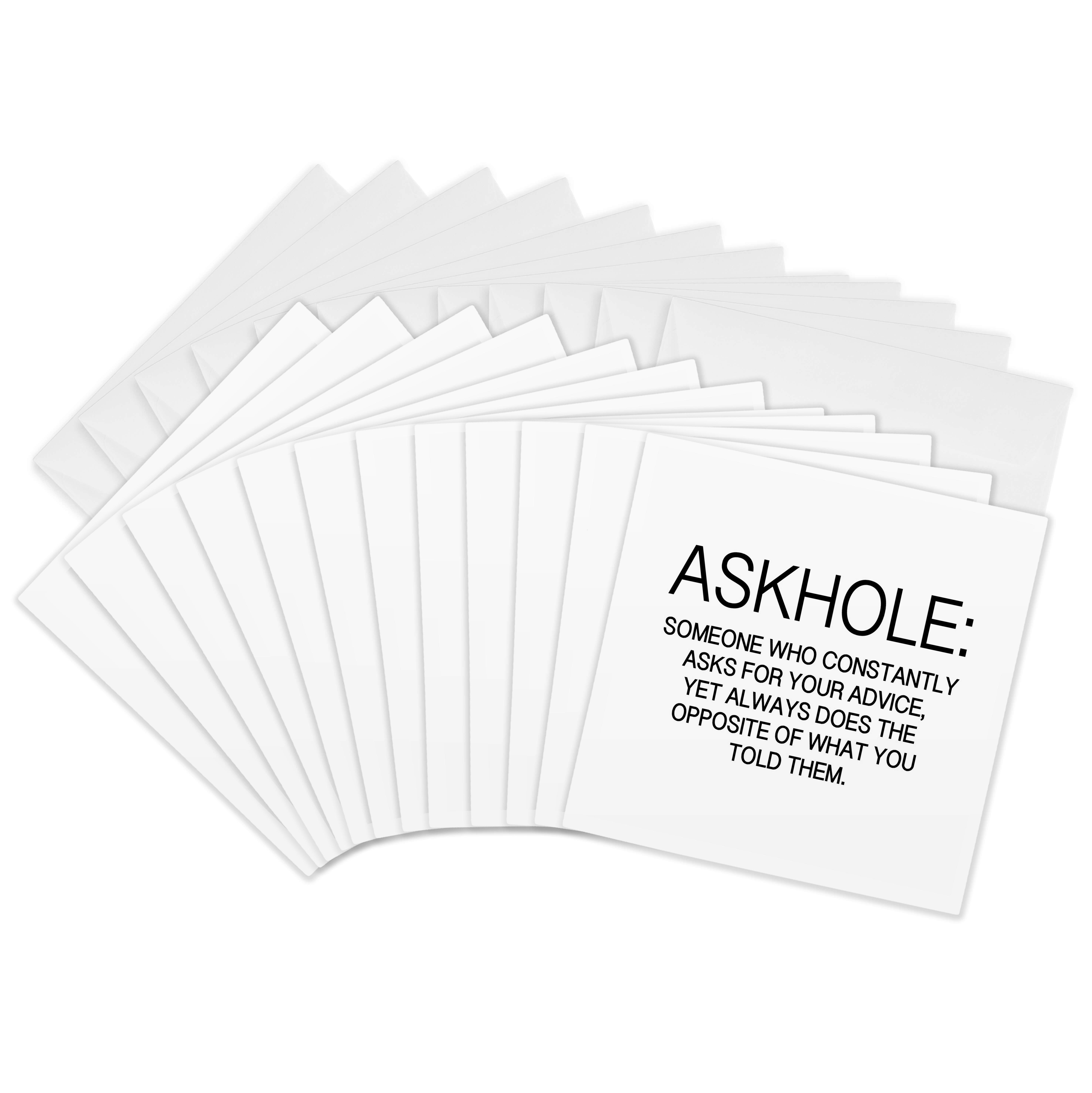 3dRose, DEFINITION OF AN ASKHOLE, Greeting Card - Picture 14 of 26