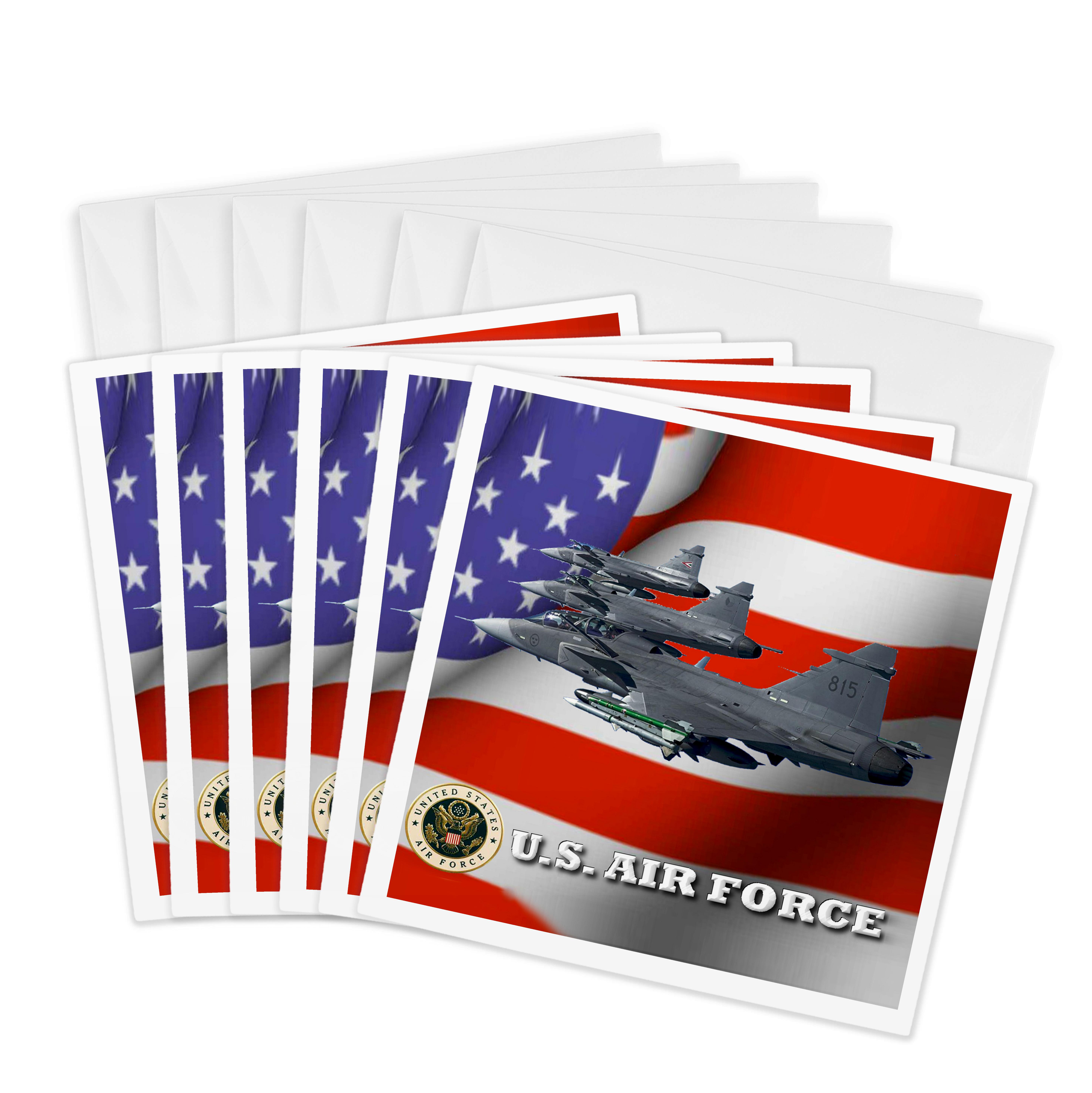 3dRose, United States Air Force , Greeting Card