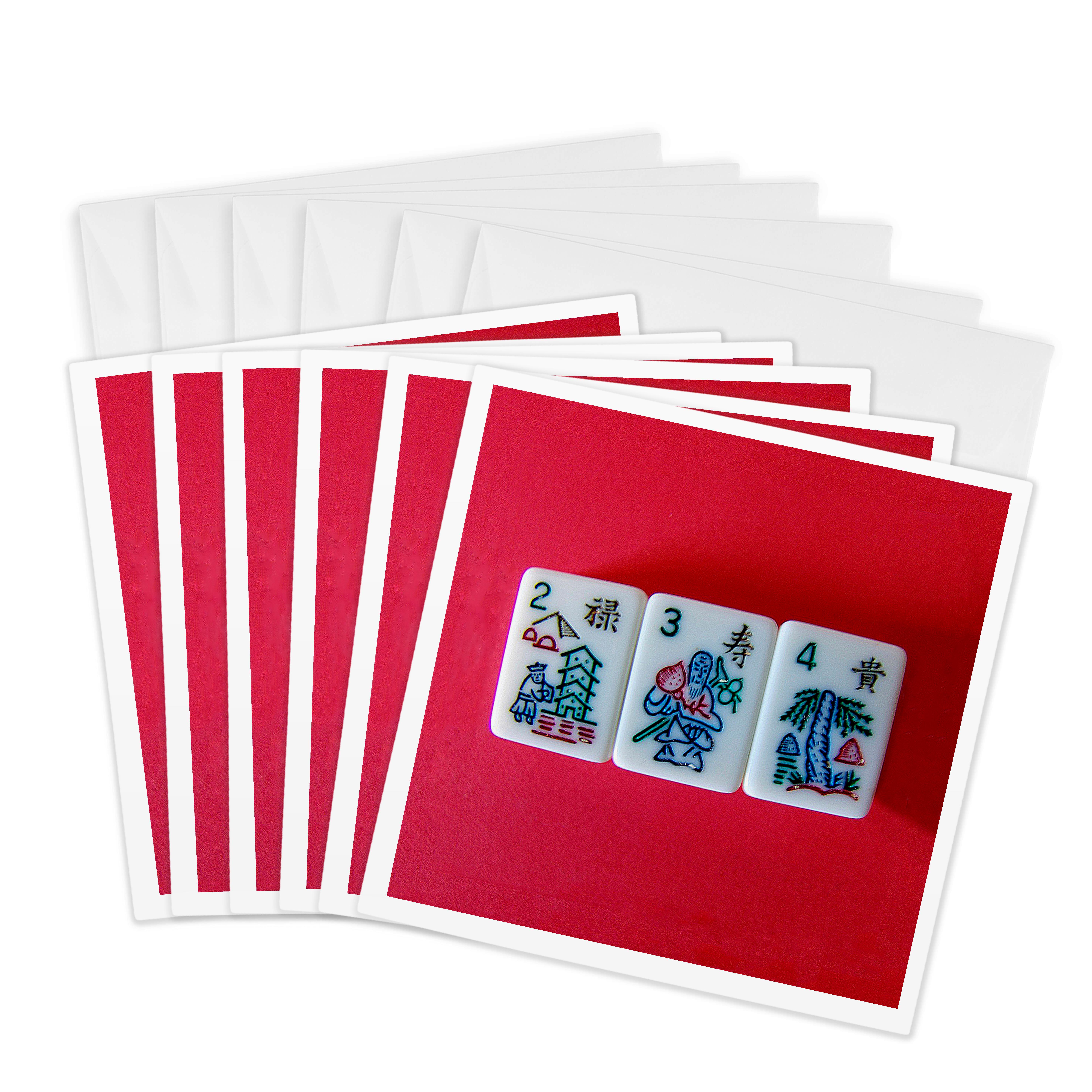 Tarjeta de felicitación 3dRose, flores Mah Jongg - Imagen 7 de 26