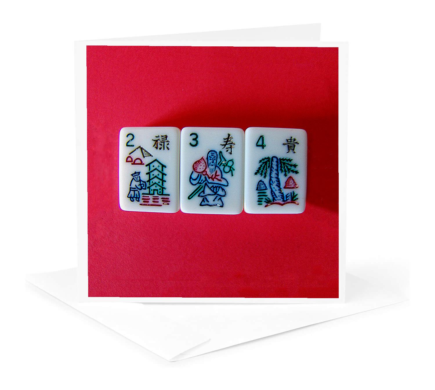 Tarjeta de felicitación 3dRose, flores Mah Jongg - Imagen 11 de 26