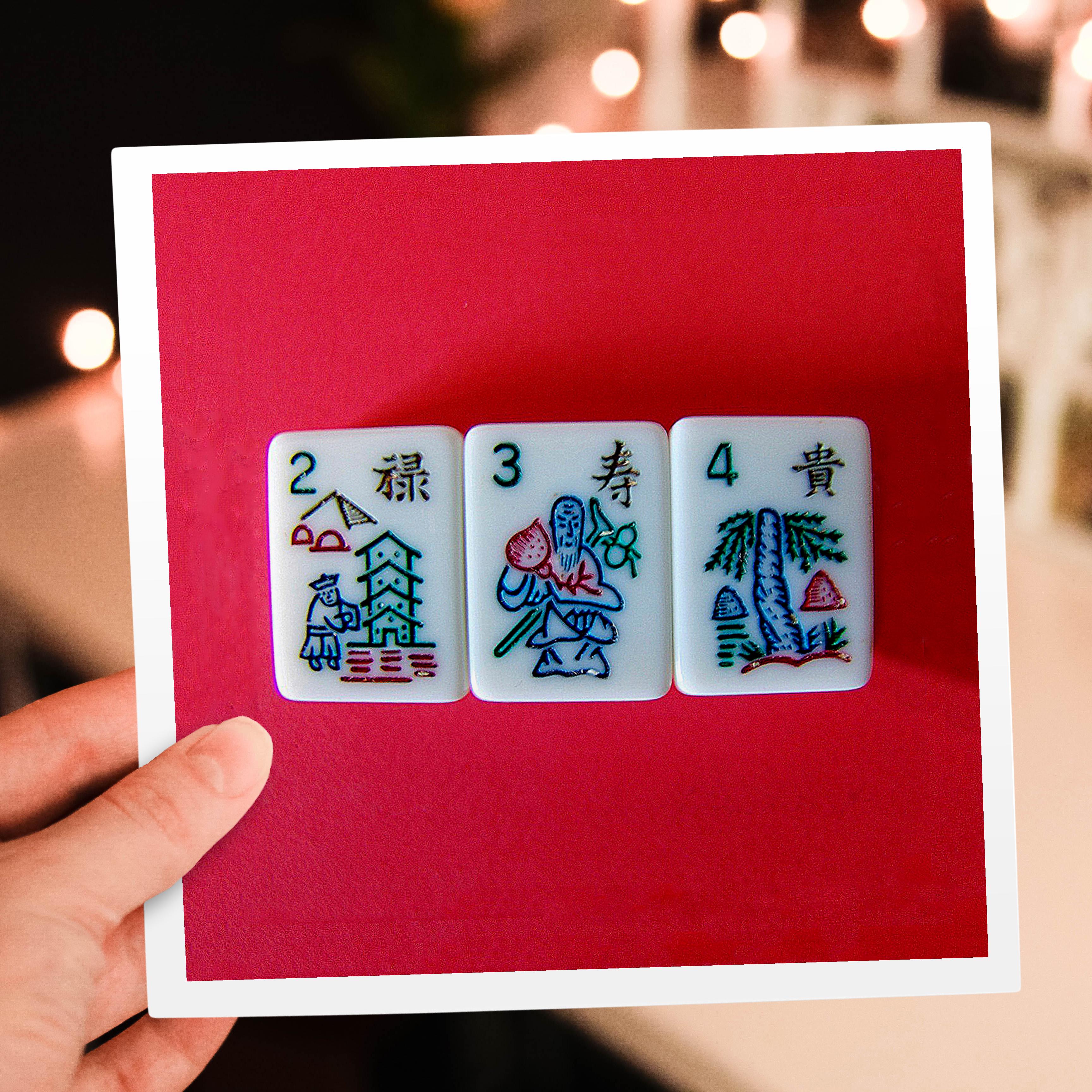 Tarjeta de felicitación 3dRose, flores Mah Jongg - Imagen 13 de 26