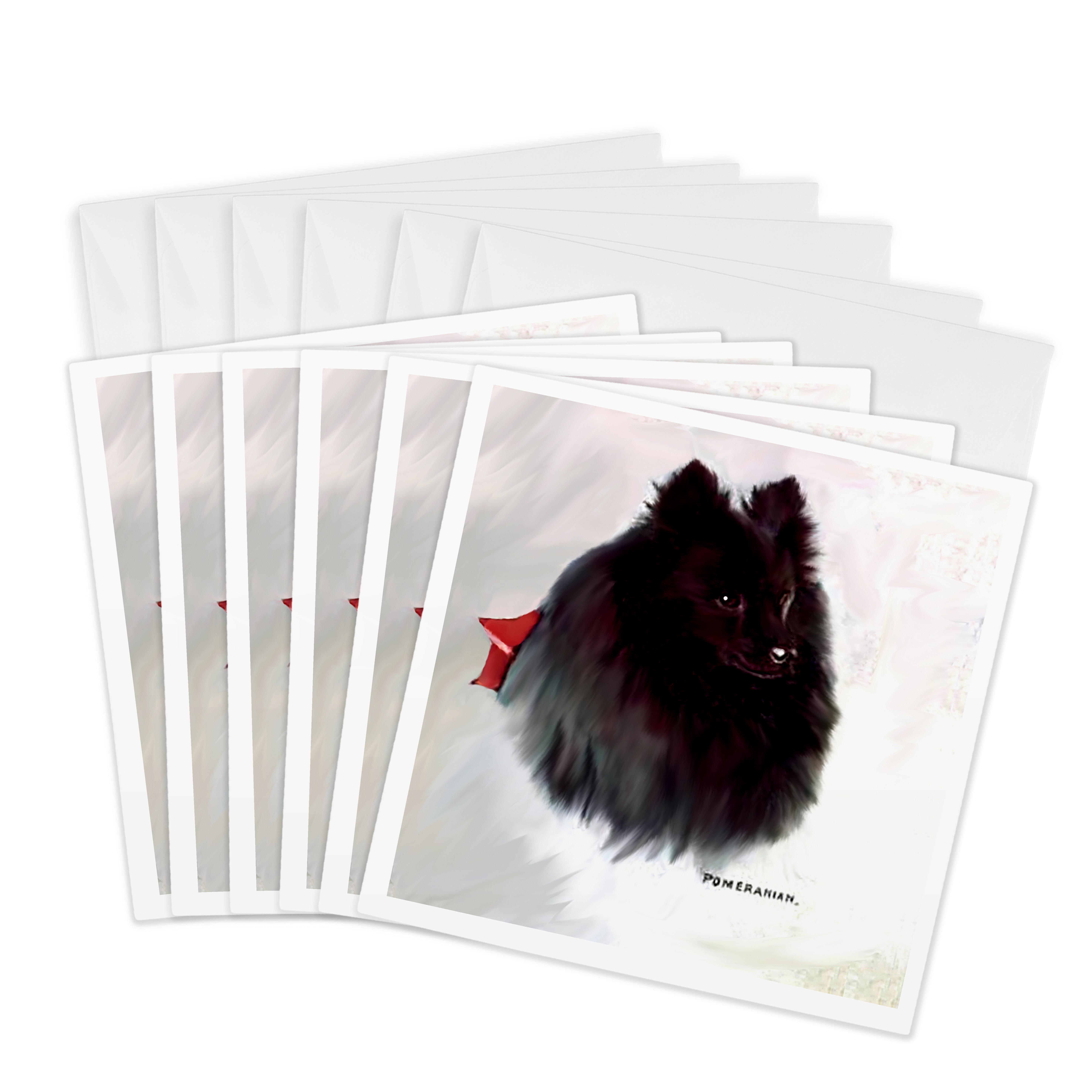 3dRose, Black Pomeranian, Greeting Card - Foto 7 di 26