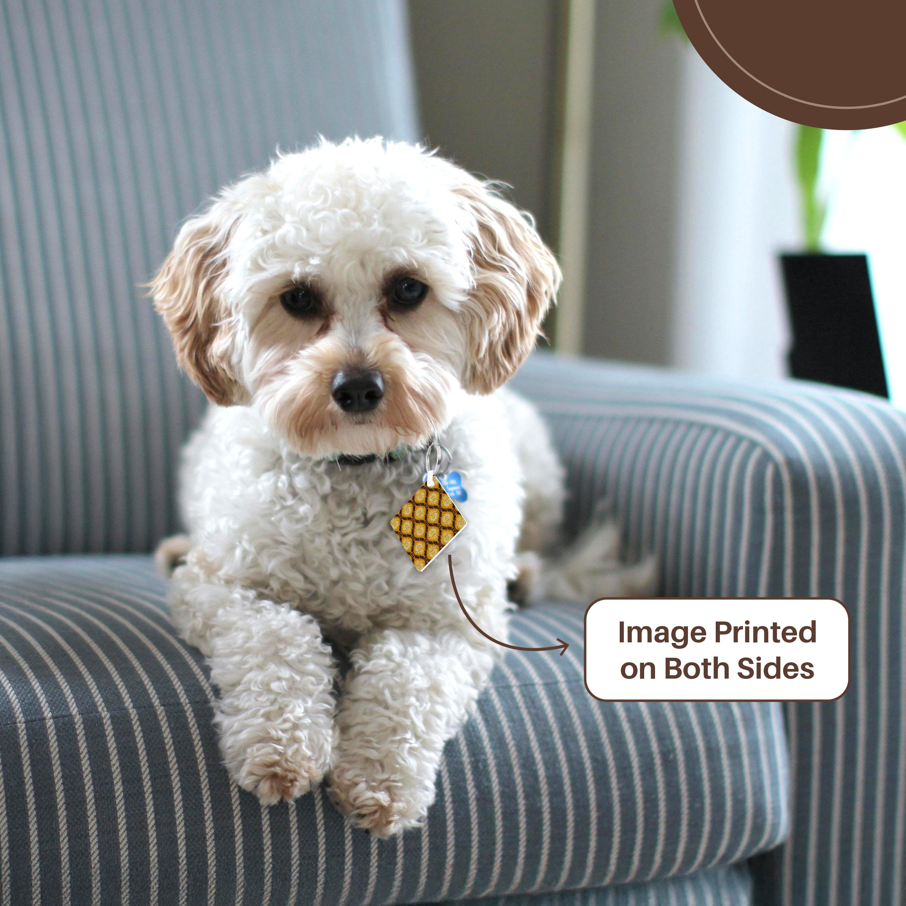 Key Chain - Dooni Designs Marigold Yellow Black White Ornate Damask Pattern Damask Designs