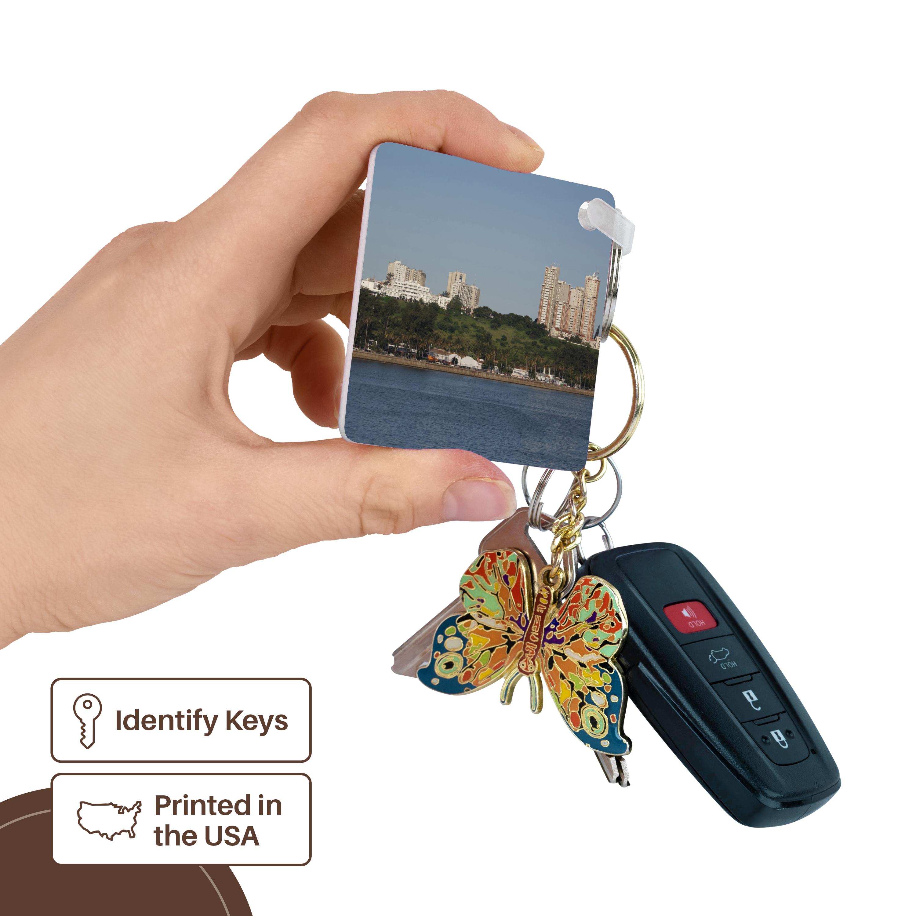 3dRose Key Chains Africa, Mozambique, Maputo. Indian Ocean - AF30 CMI0021 - Cindy Miller Hopkins (kc-132023-1)