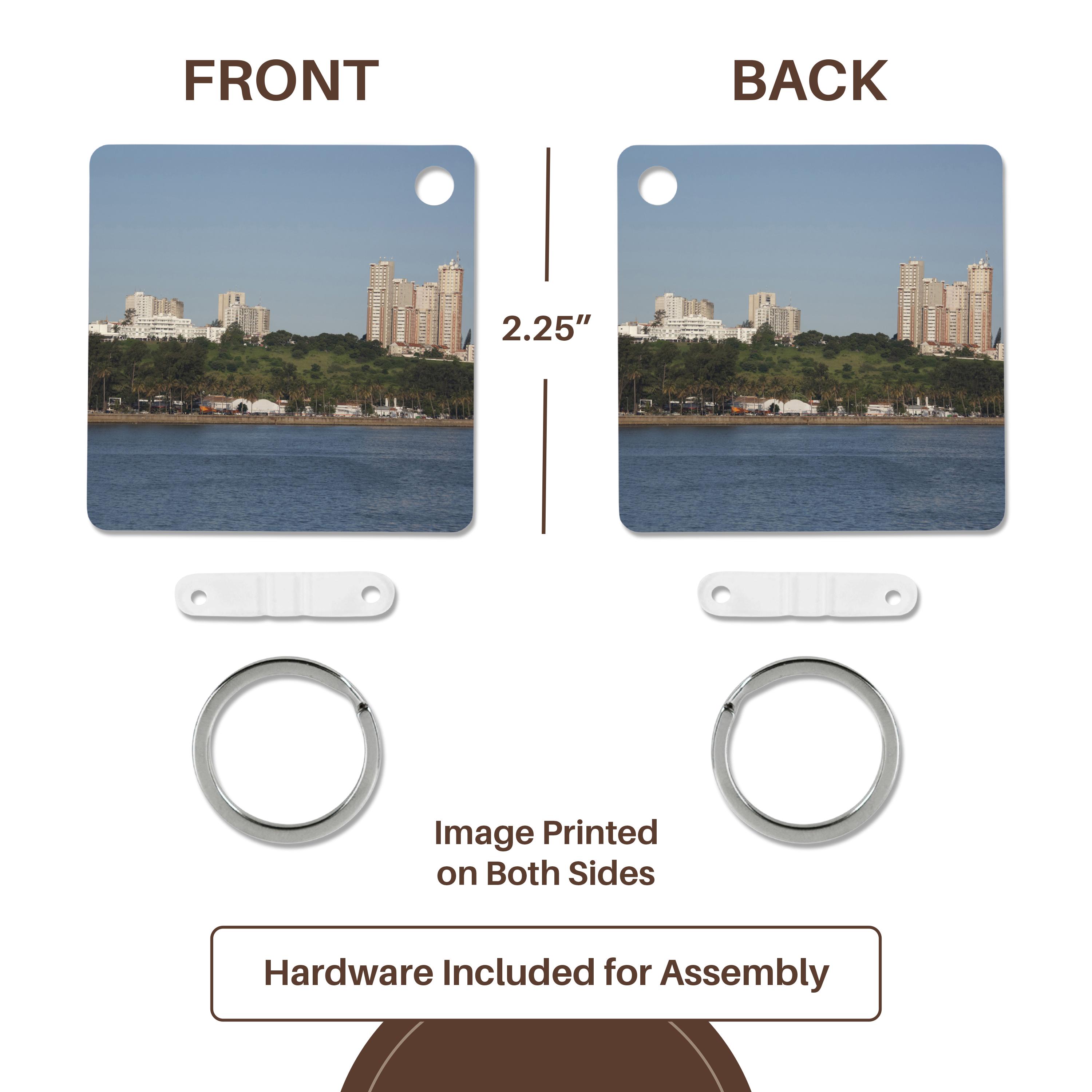 3dRose Key Chains Africa, Mozambique, Maputo. Indian Ocean - AF30 CMI0021 - Cindy Miller Hopkins (kc-132023-1)