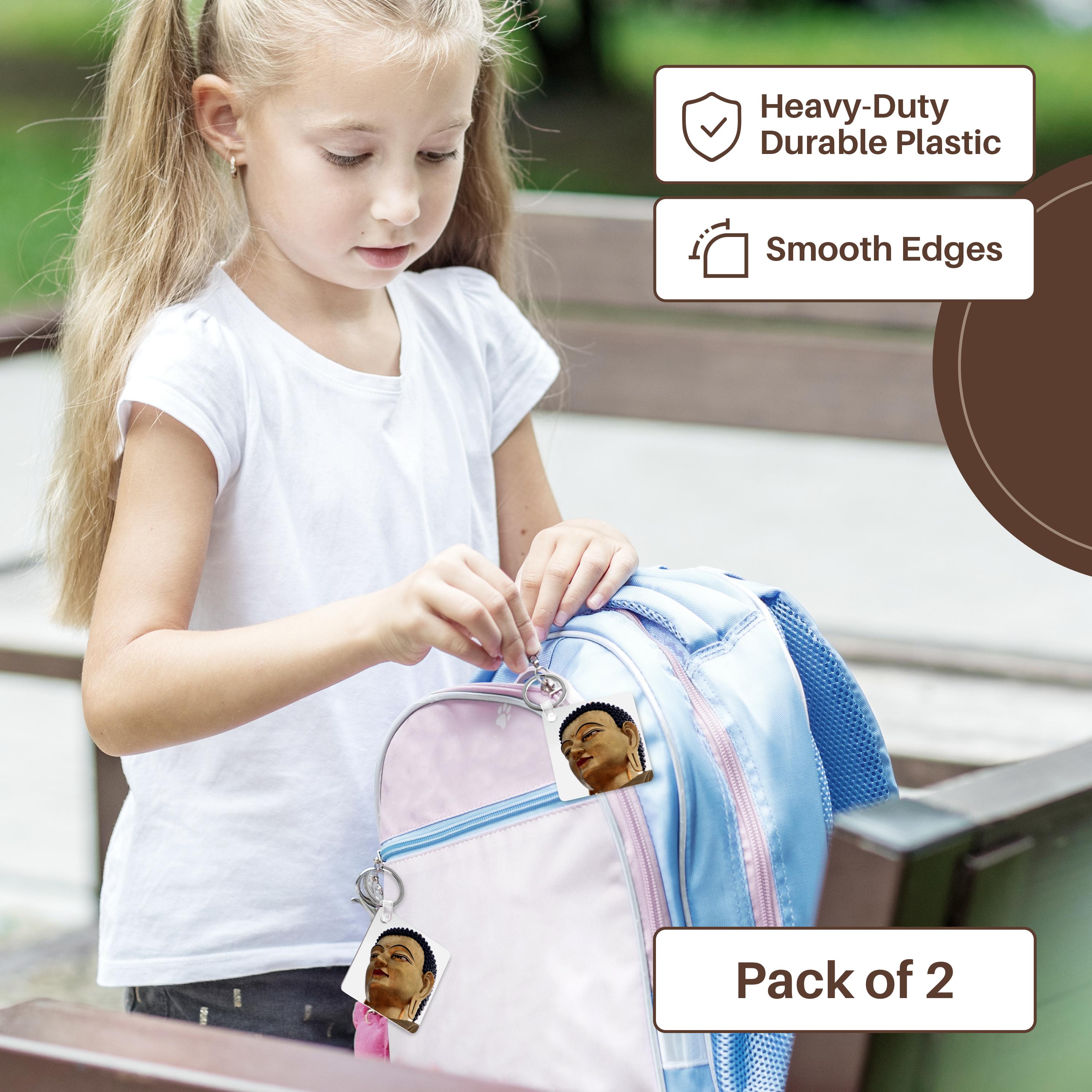 3dRose Key Chains Bhutan, Thimphu, Buddha Dordenma statue - AS04 KWI0029 - Kymri Wilt (kc-132317-1)