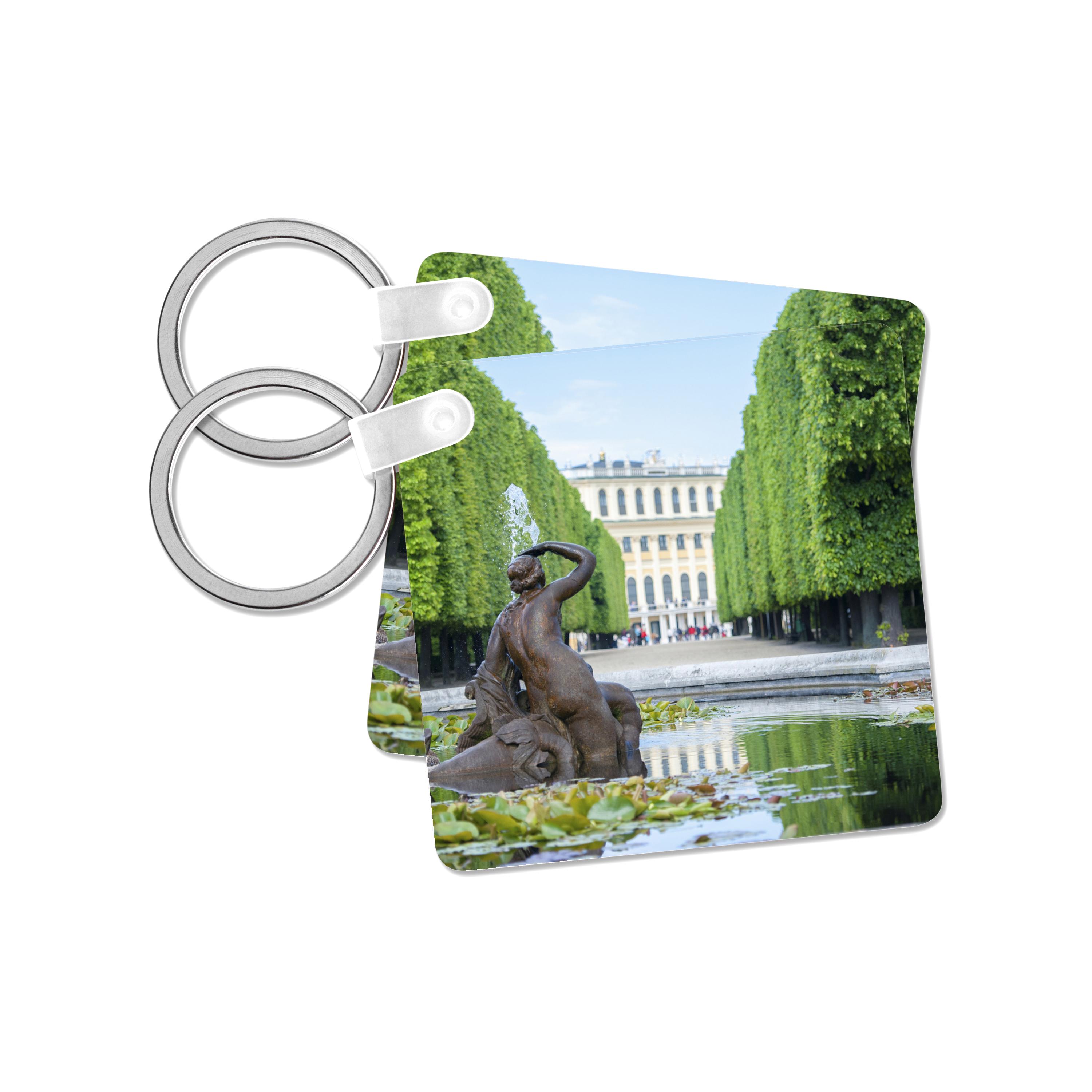 3dRose Key Chains Austria, Vienna, Schonbrunn Palace, garden - EU03 JEN0113 - Jim Engelbrecht (kc-135417-1)