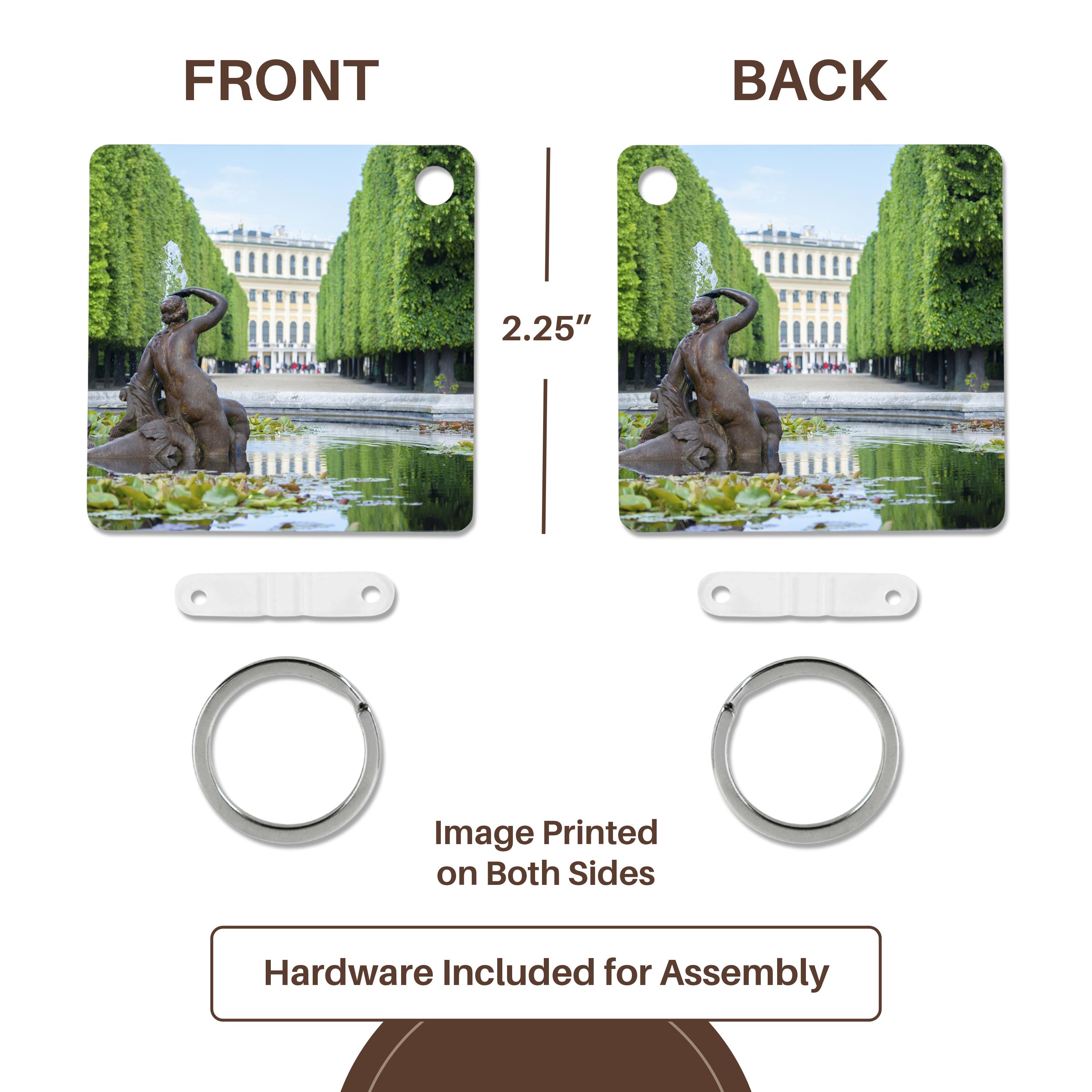 3dRose Key Chains Austria, Vienna, Schonbrunn Palace, garden - EU03 JEN0113 - Jim Engelbrecht (kc-135417-1)