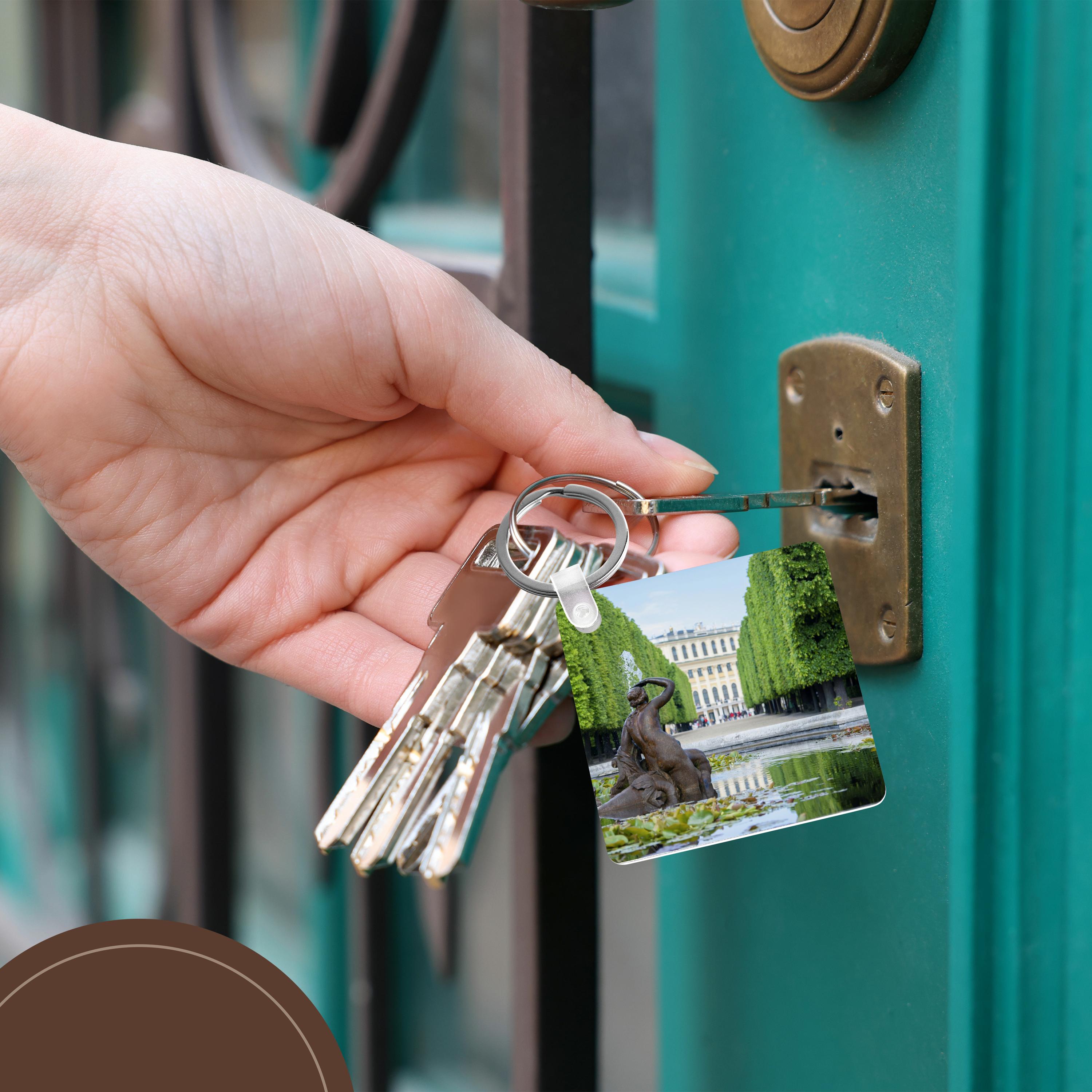 3dRose Key Chains Austria, Vienna, Schonbrunn Palace, garden - EU03 JEN0113 - Jim Engelbrecht (kc-135417-1)