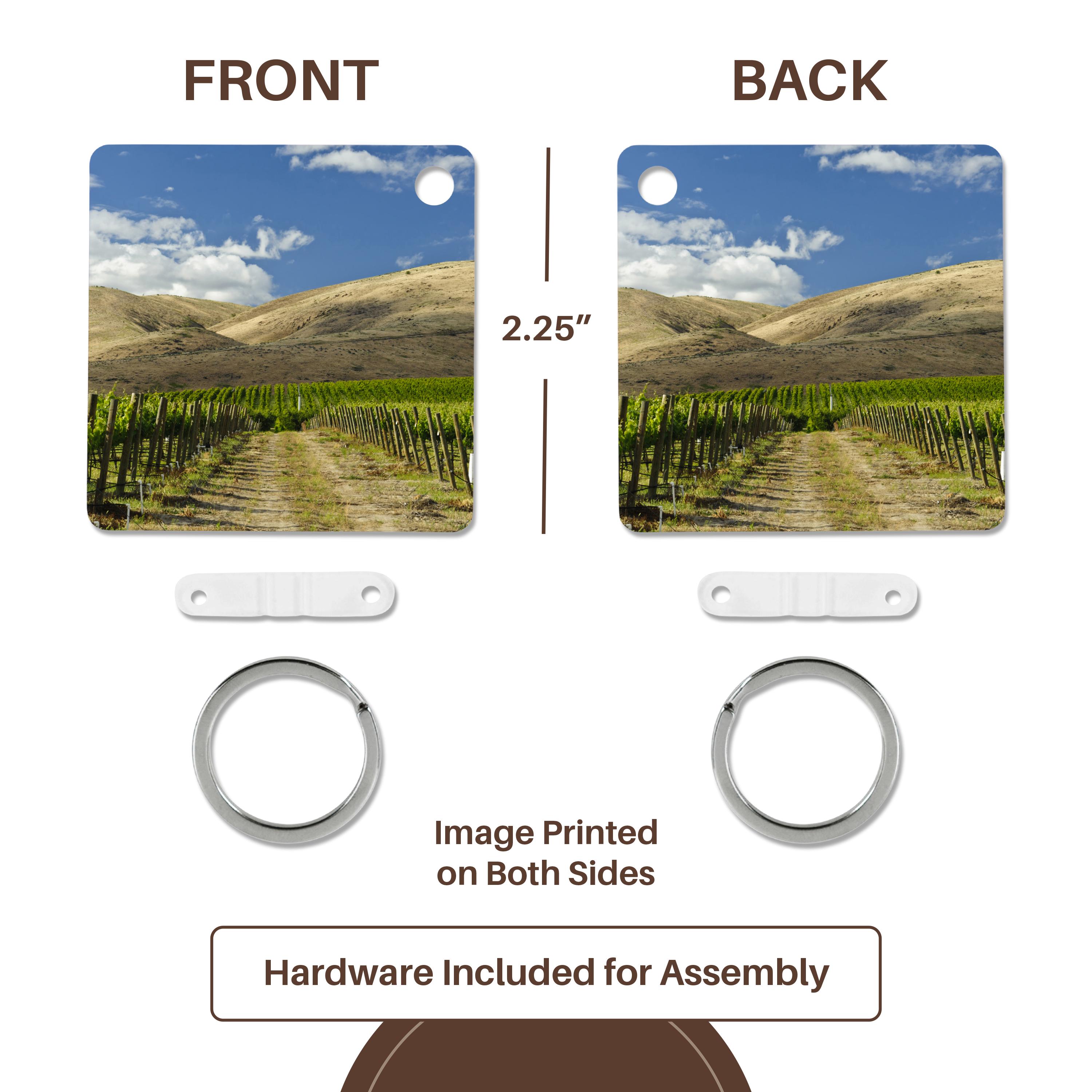 3dRose Key Chains USA, Washington, Yakima Valley Vineyard - US48 RDU0492 - Richard Duval (kc-148513-1)