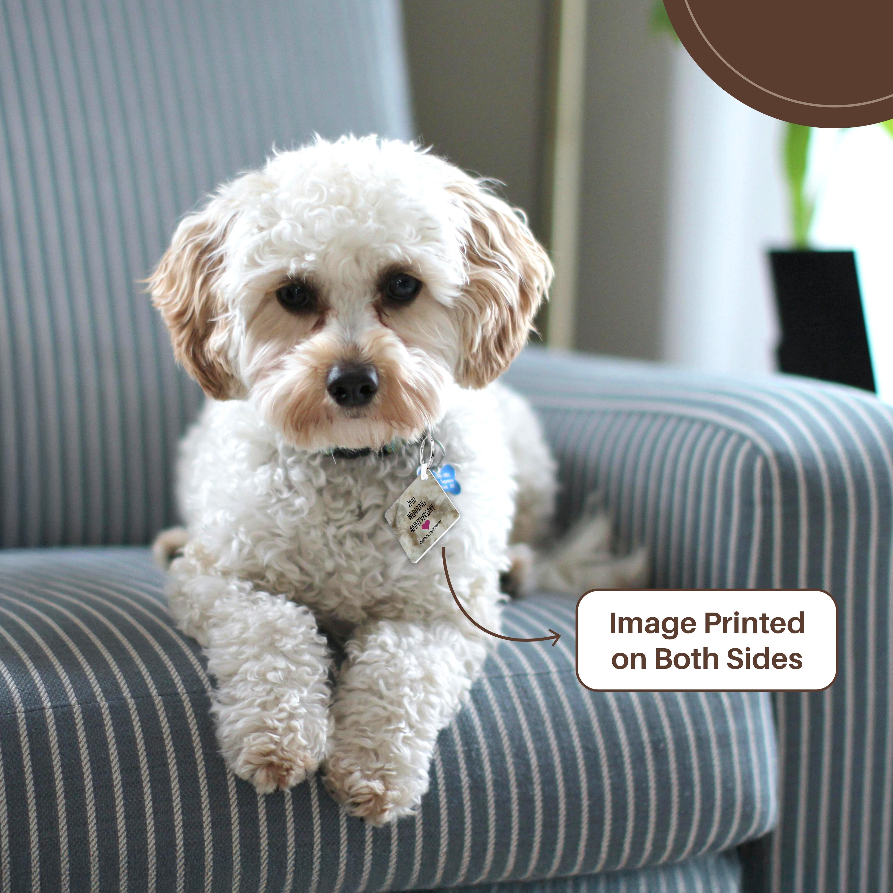 Key Chain - 2nd Wedding Anniversary gift - Cotton celebrating 2 years together - second anniversaries two yrs Occasions