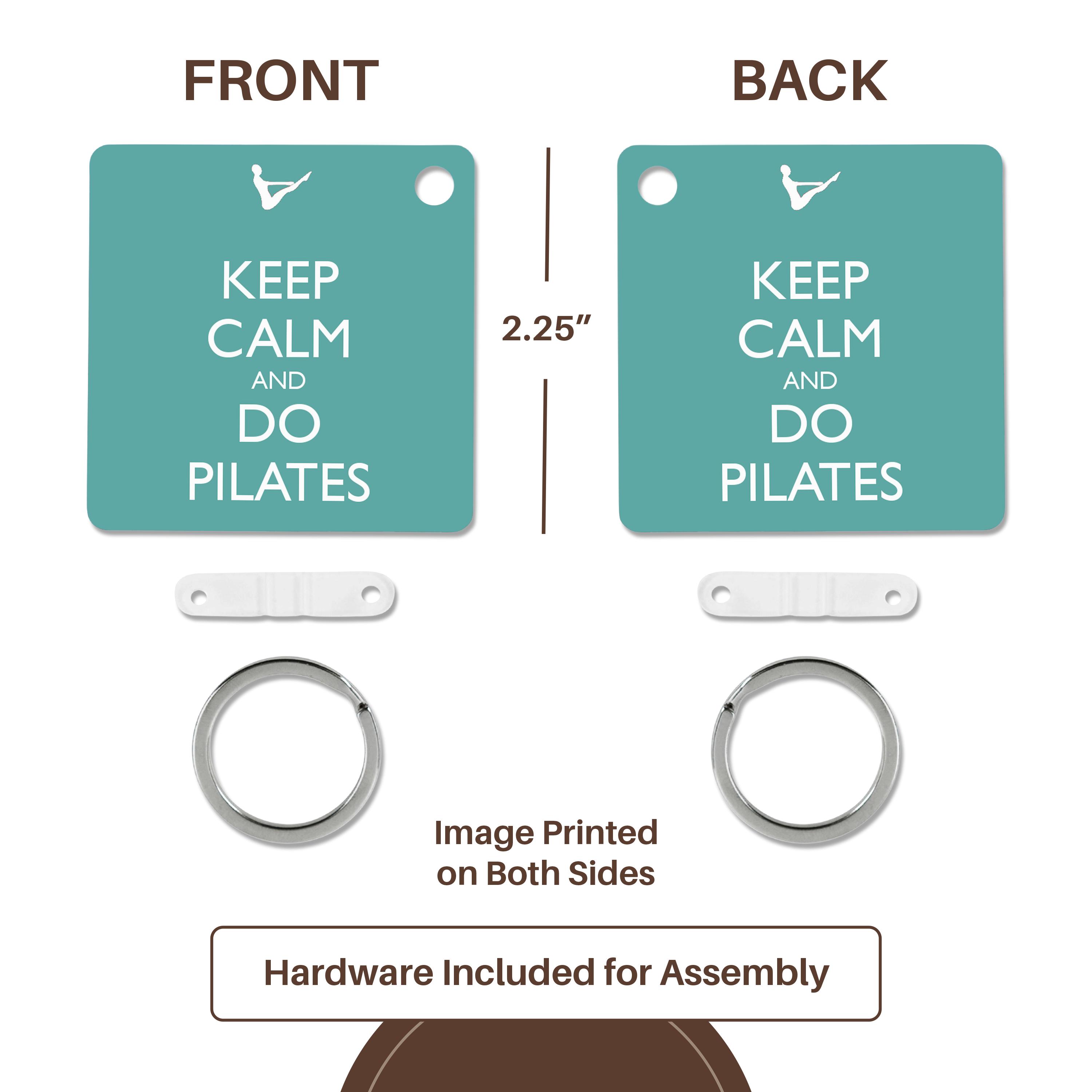 3dRose, Keep calm and do pilates, Key Chain