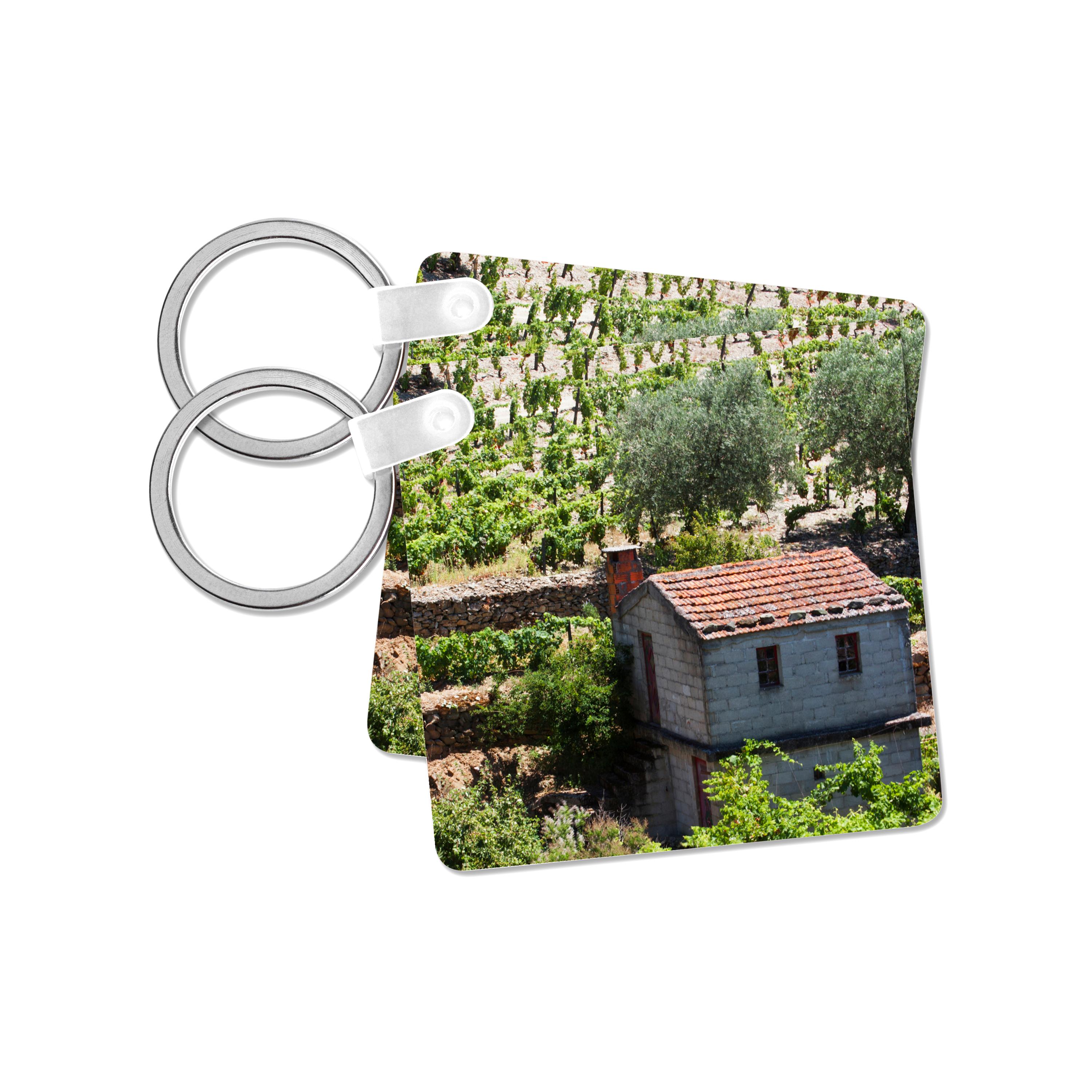 3dRose Key Chains Portugal, Douro Valley, Pinhao. The vineyards of the Douro Valley. (kc-188692-1)