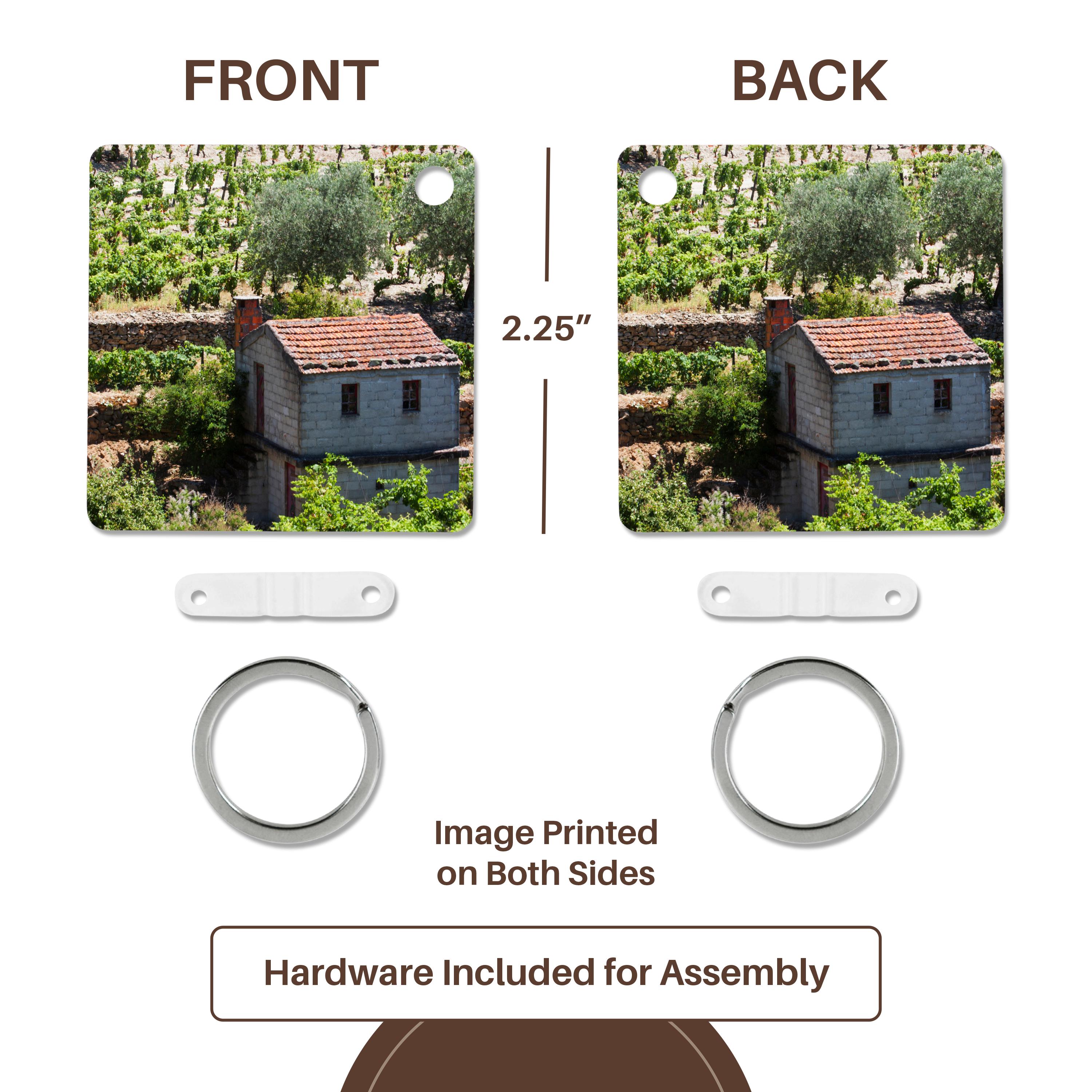 3dRose Key Chains Portugal, Douro Valley, Pinhao. The vineyards of the Douro Valley. (kc-188692-1)