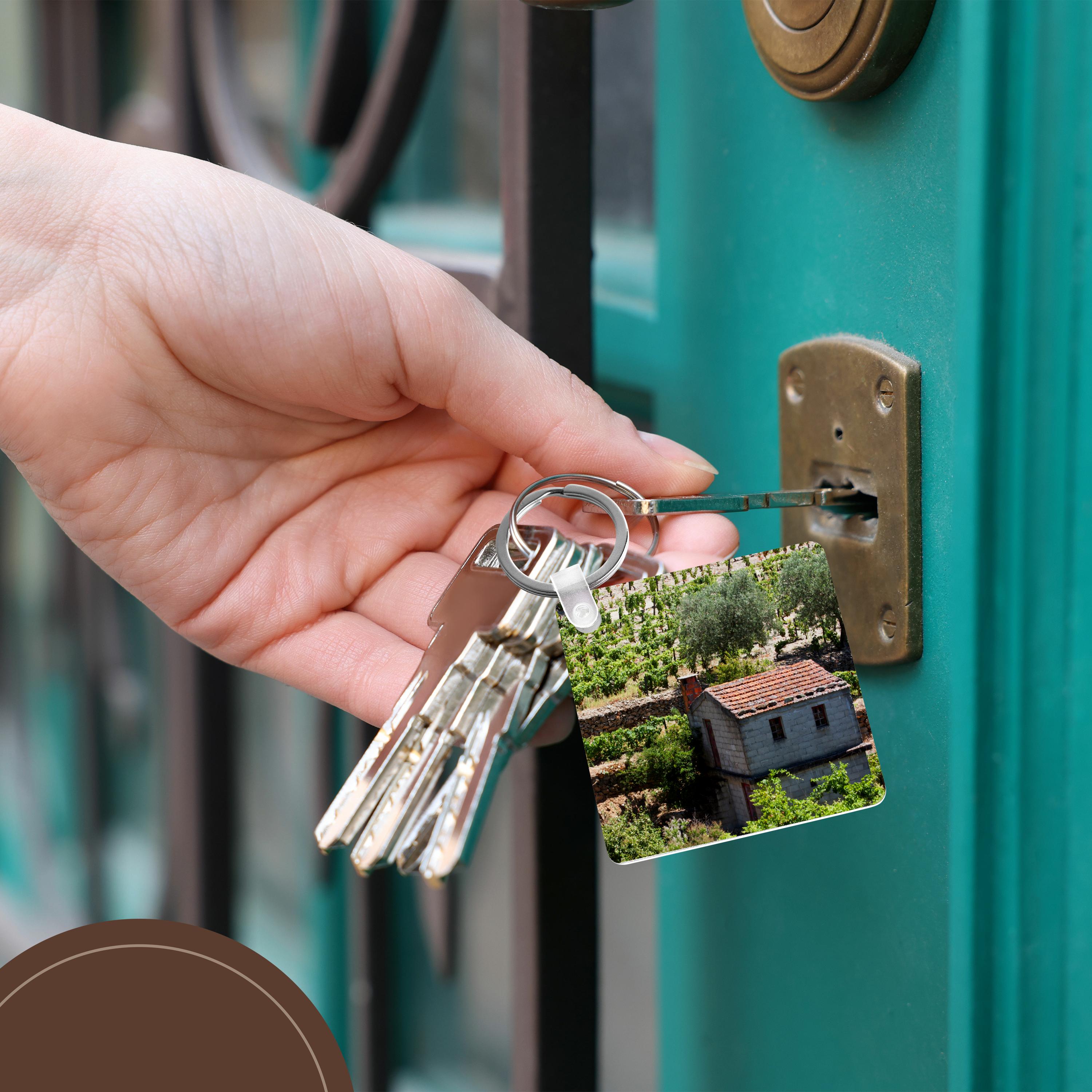 3dRose Key Chains Portugal, Douro Valley, Pinhao. The vineyards of the Douro Valley. (kc-188692-1)