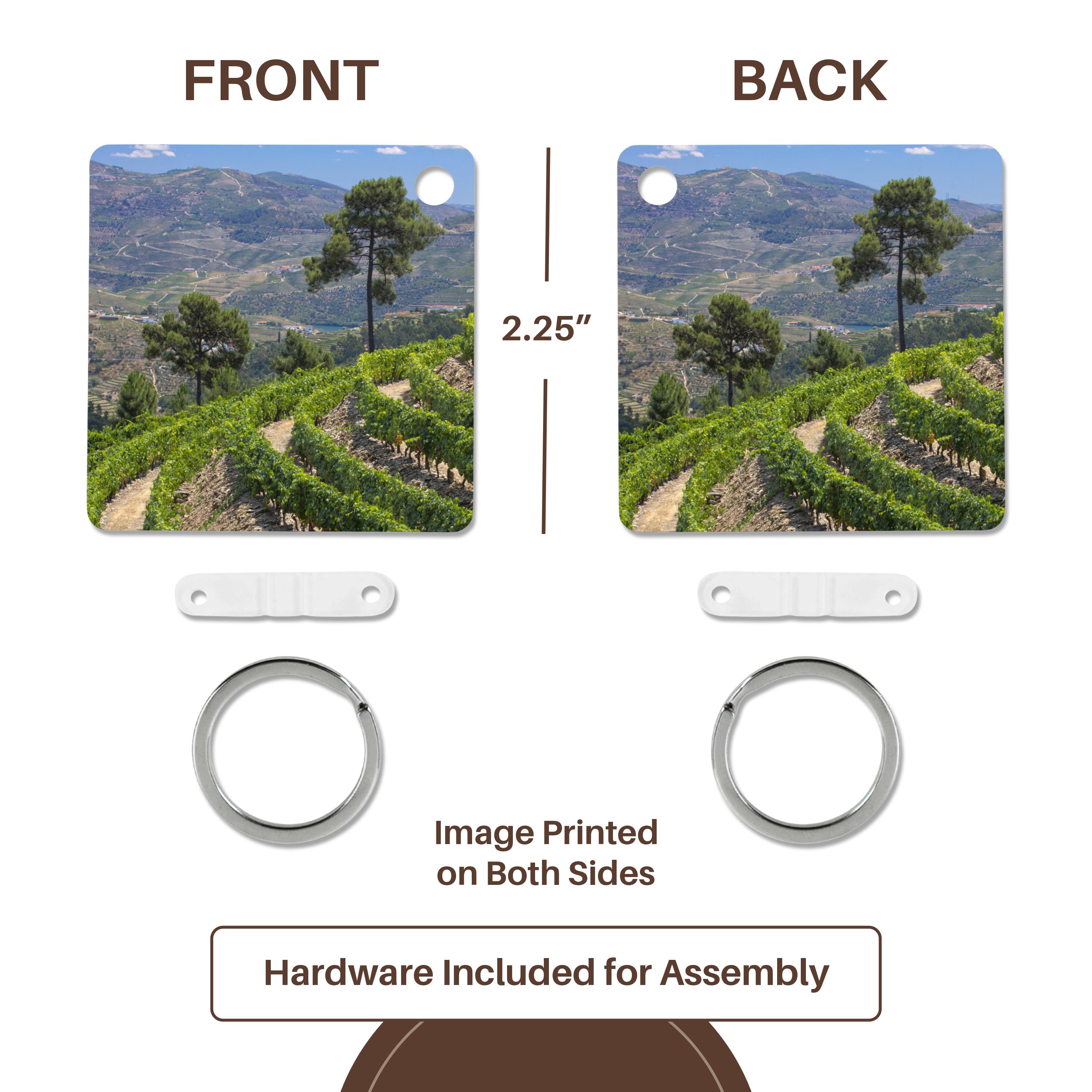 3dRose Key Chains Portugal, Douro Valley, Pinhao. The vineyards of the Douro Valley. (kc-188693-1)