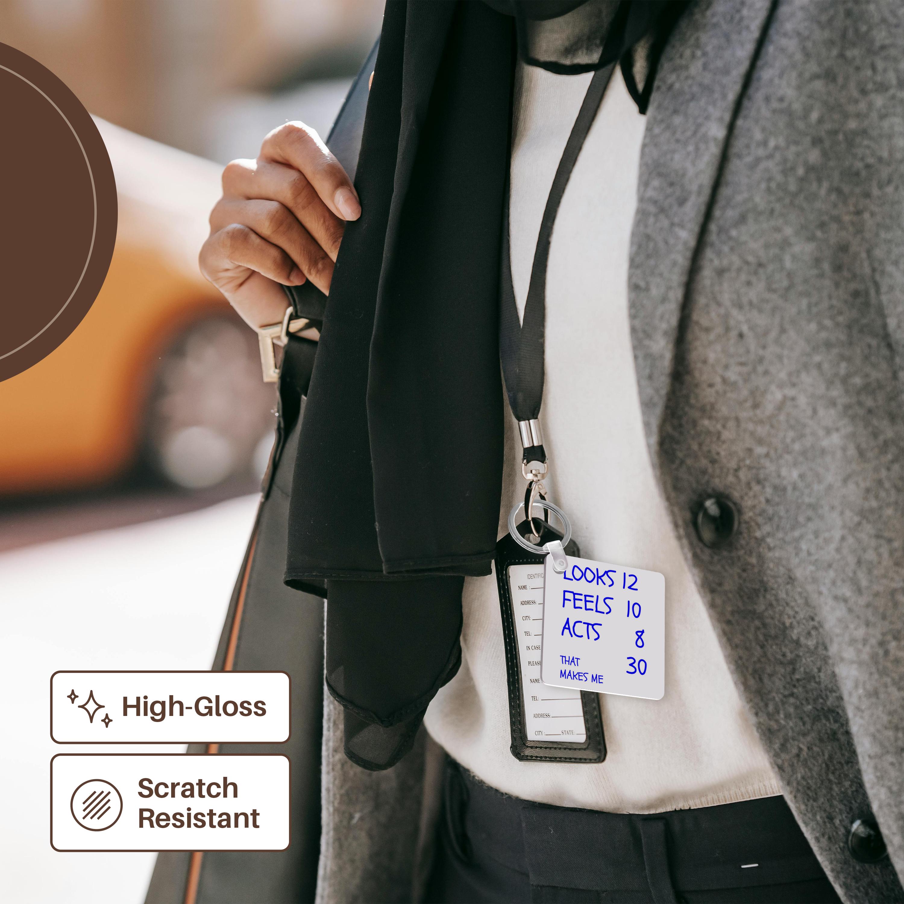 Key Chain - that makes me 30, blue lettering Xander birthday quotes