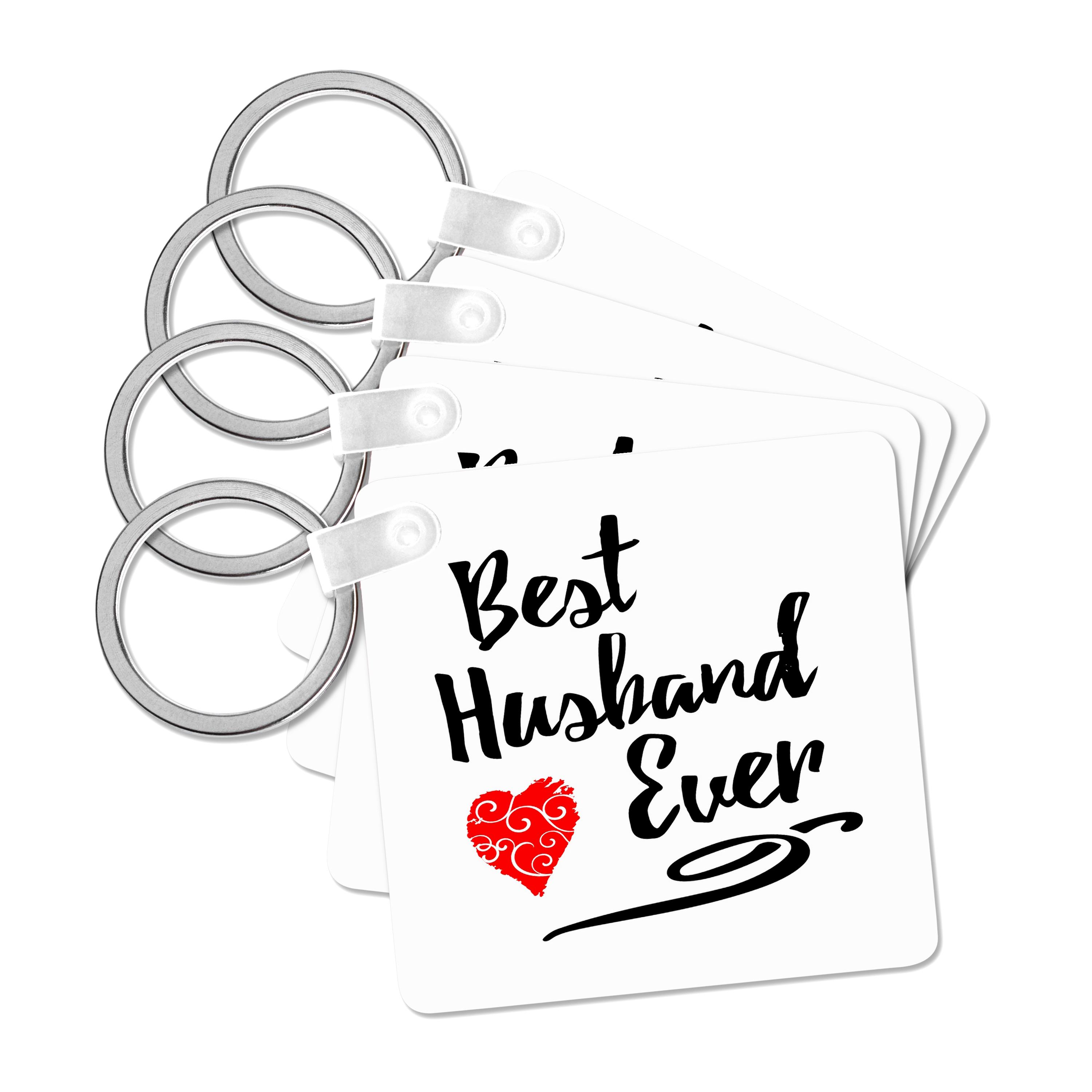 3dRose, Best Husband Ever Design with Swirly Heart, Key Chain - Picture 8 of 28