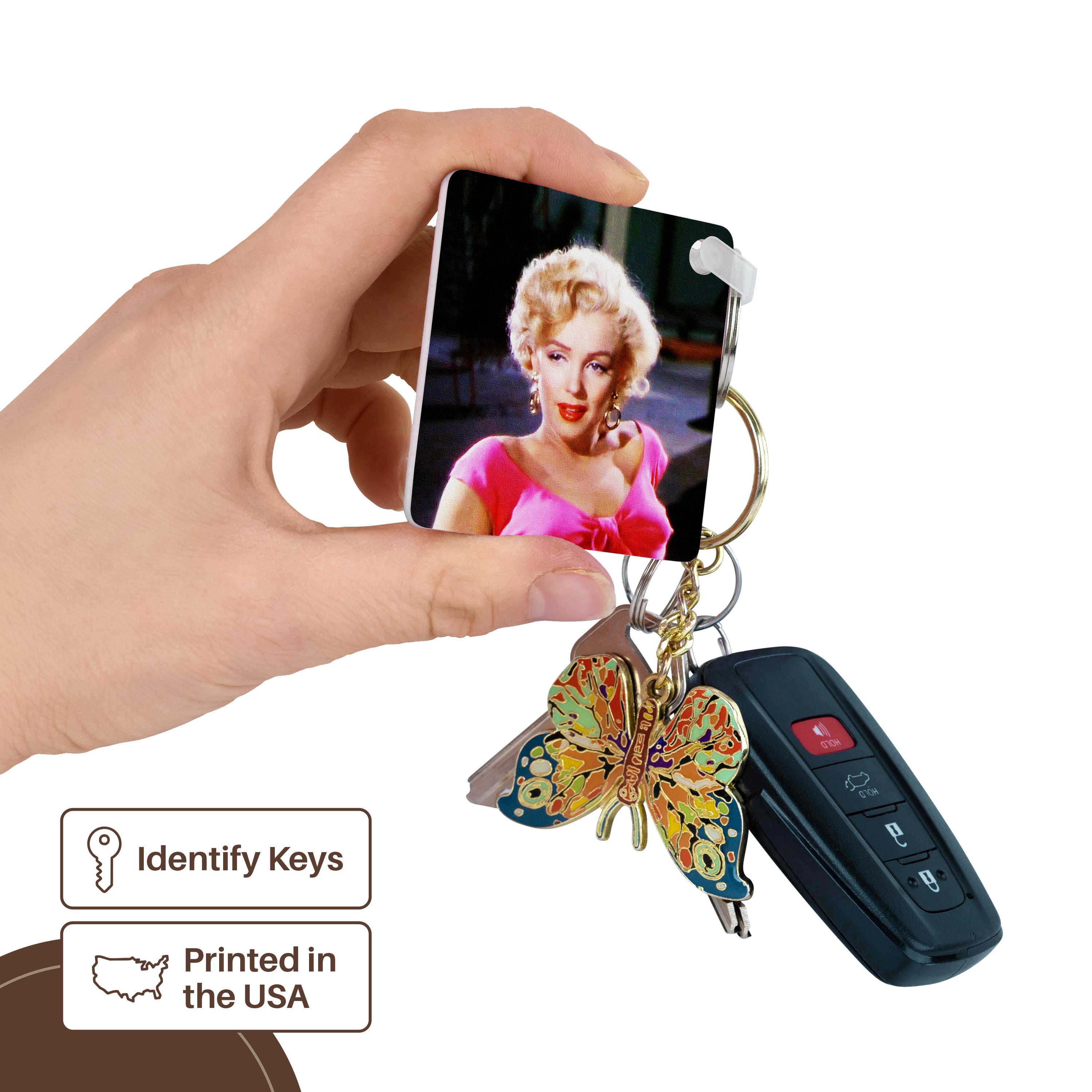 3dRose, Legendary screen actress. Beautiful woman. , Key Chain