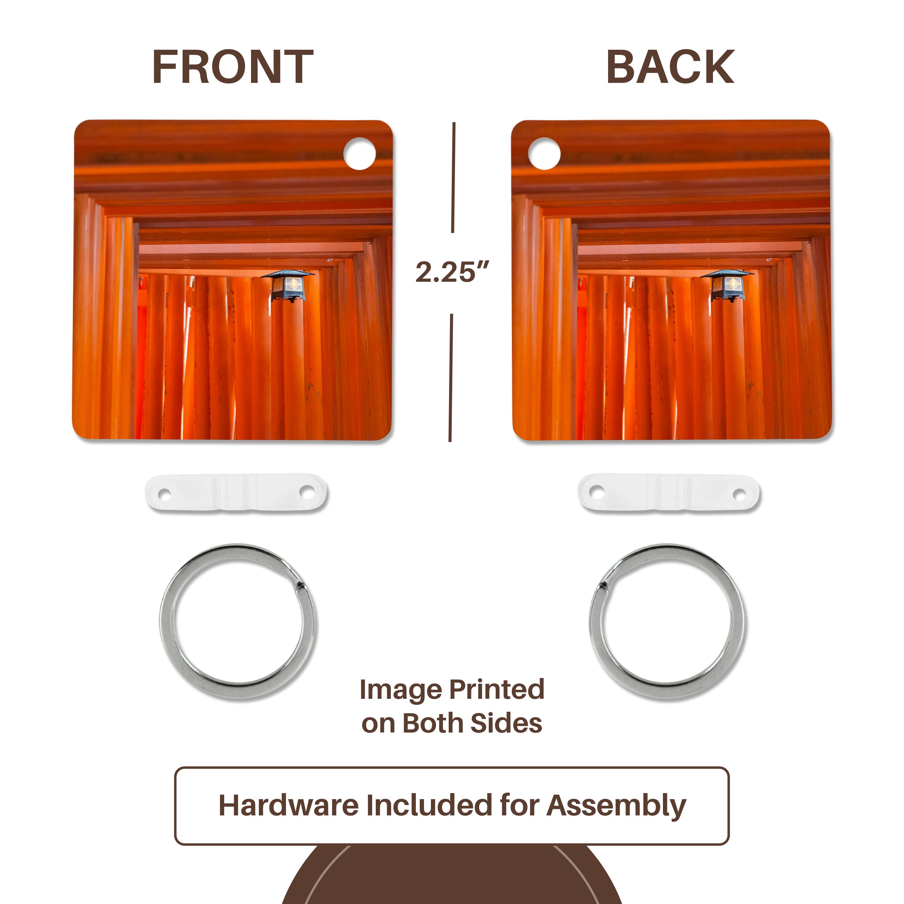 3dRose Key Chains Senbon Torii in Fushimi Inari Shrine, Kyoto, Japan (kc-276900-1)