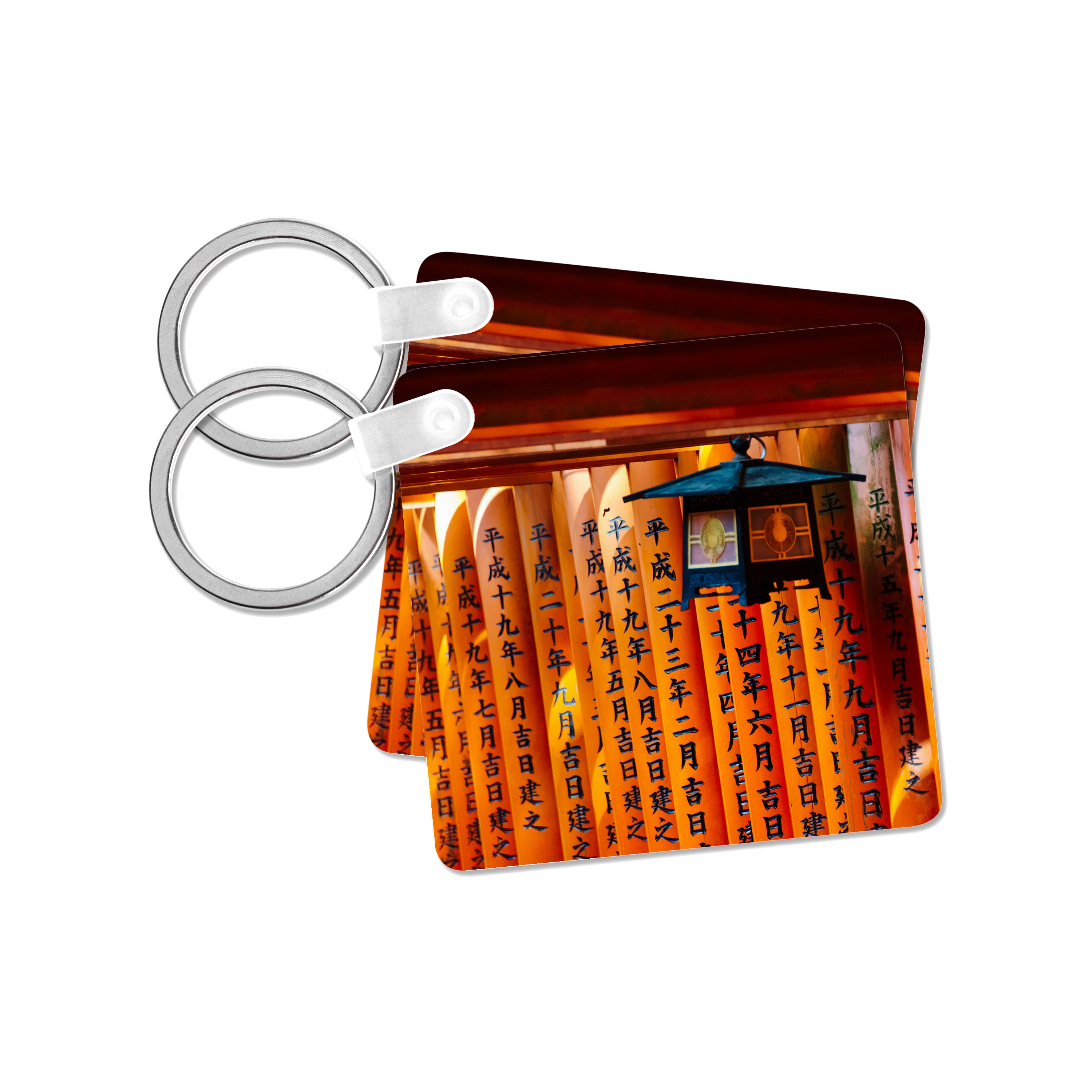 3dRose Key Chains Kanji on Senbon Torii in Fushimi Inari Shrine, Kyoto, Japan (kc-276901-1)