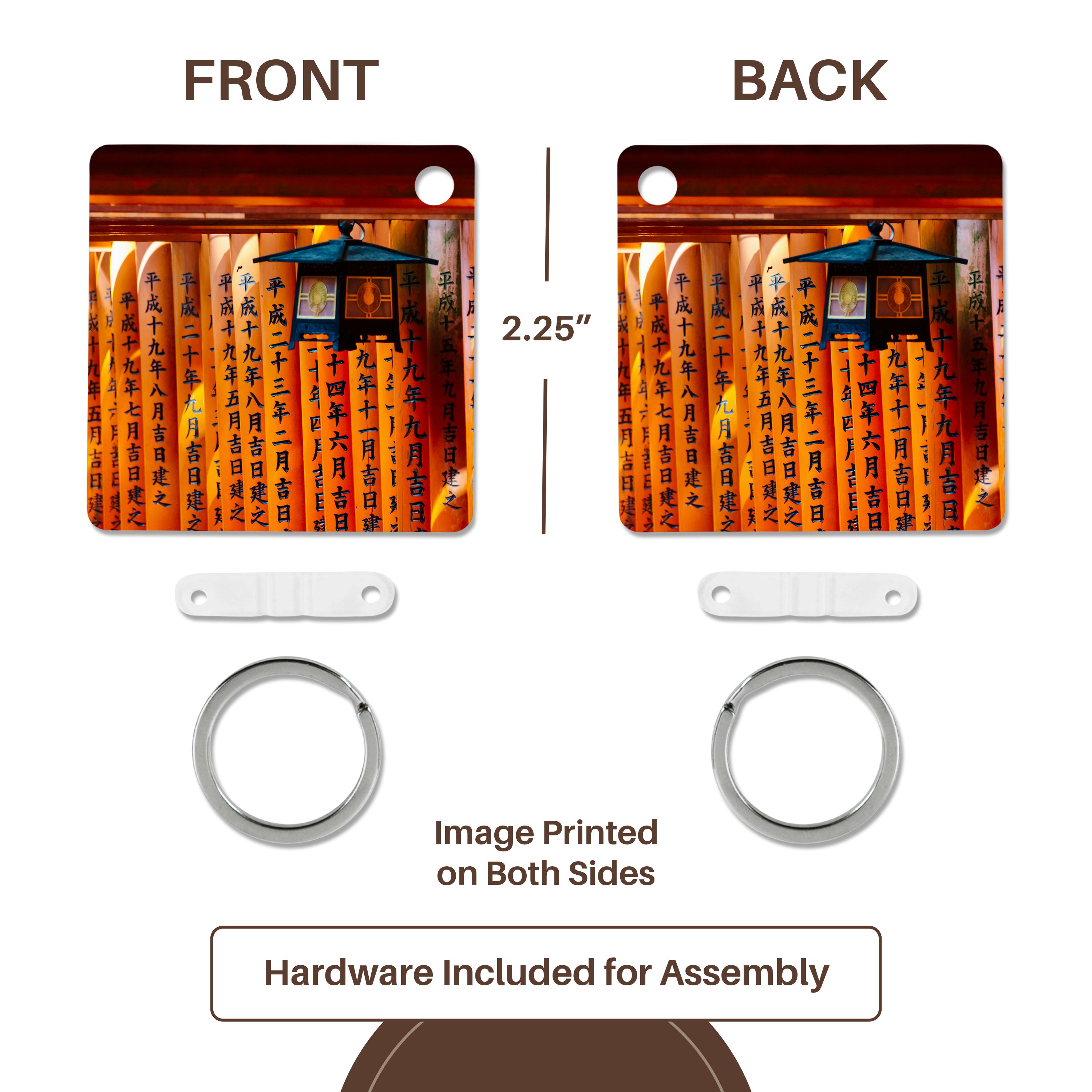 3dRose Key Chains Kanji on Senbon Torii in Fushimi Inari Shrine, Kyoto, Japan (kc-276901-1)