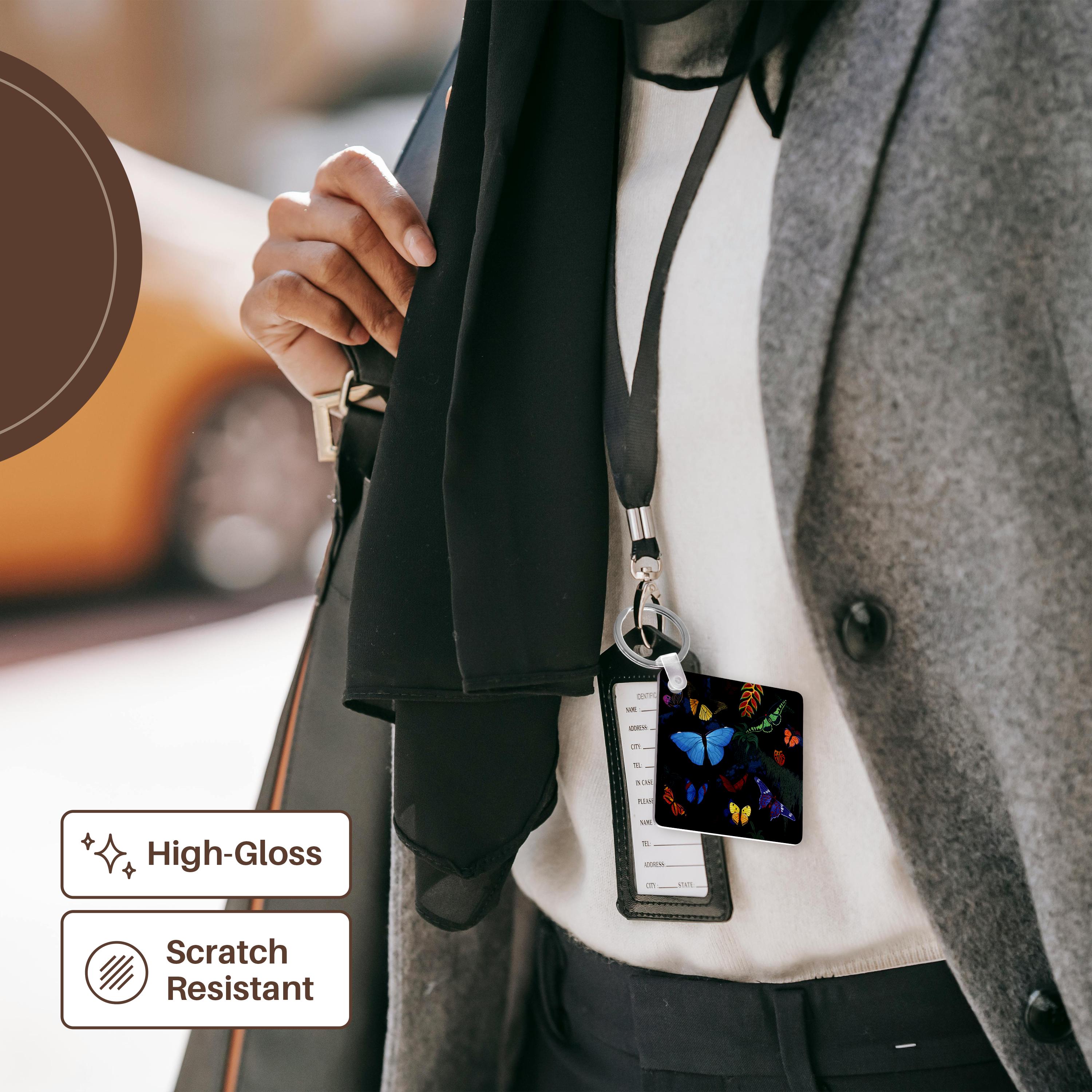 Key Chain - RAINFOREST BUTTERFLIES Shachter Art