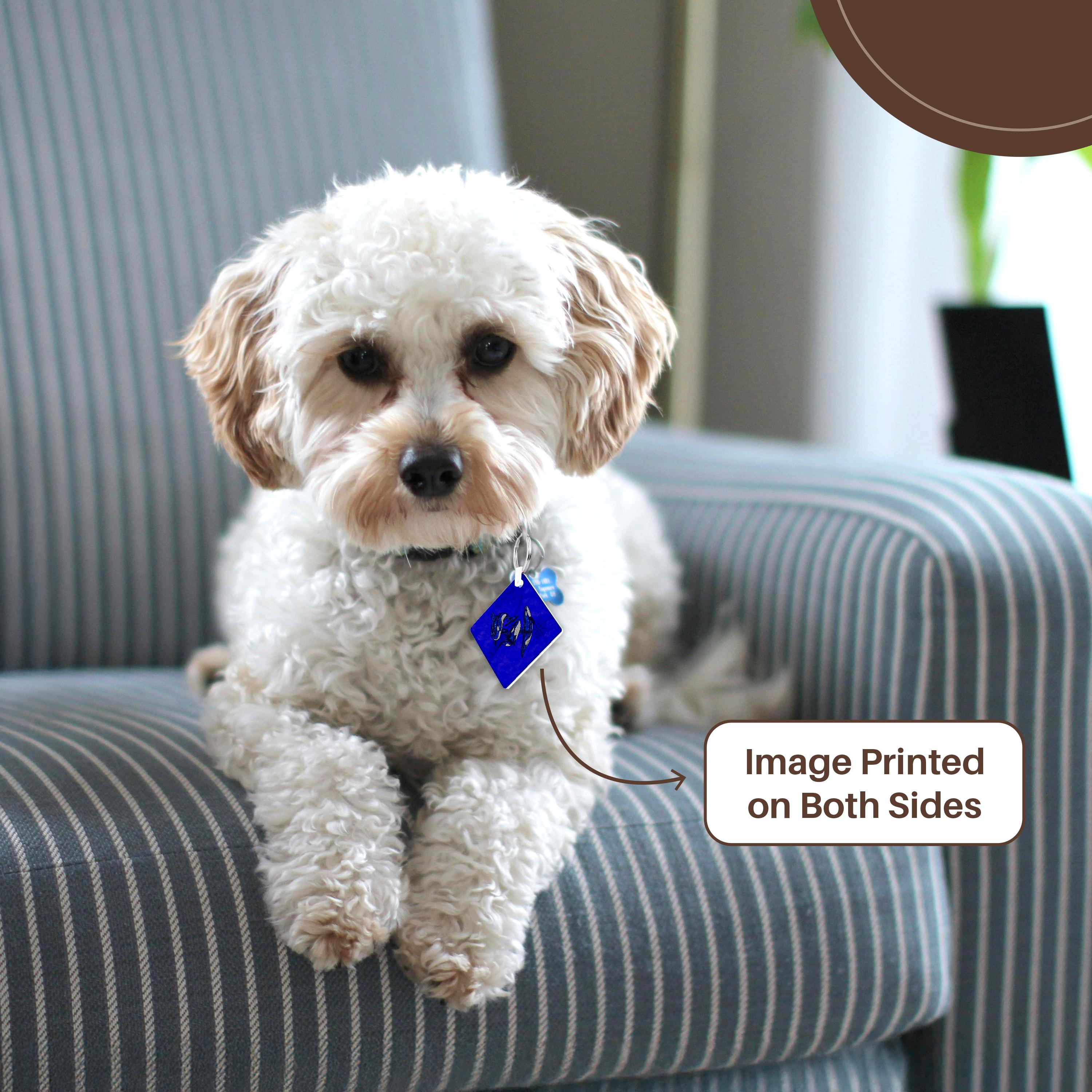 Key Chain - Three killer whales tribal art of orcas over a blue nautical map. Creative Studios – Tribal Ocean Animals