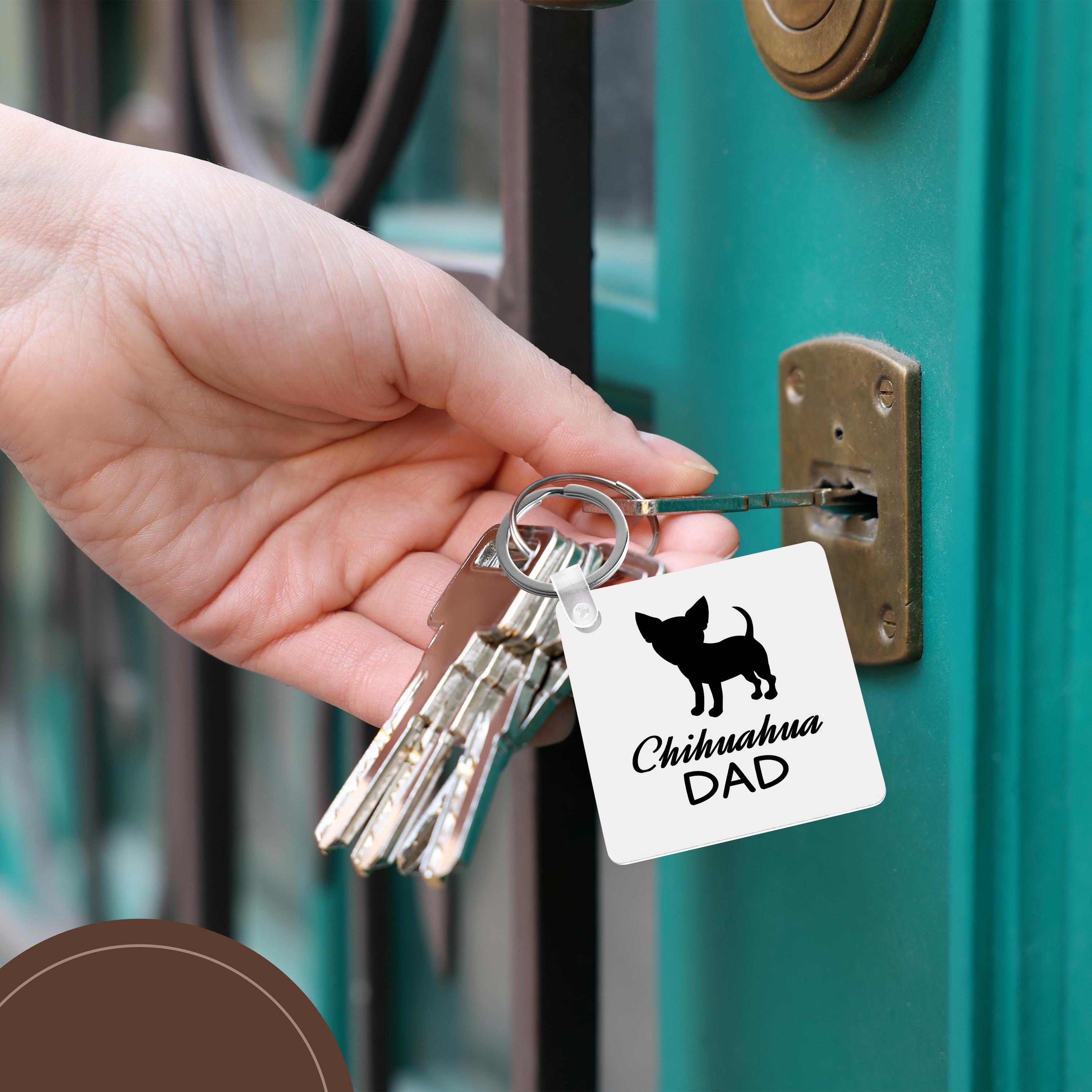 Key Chain - Chihuahua Dog Dad Designs Dogs