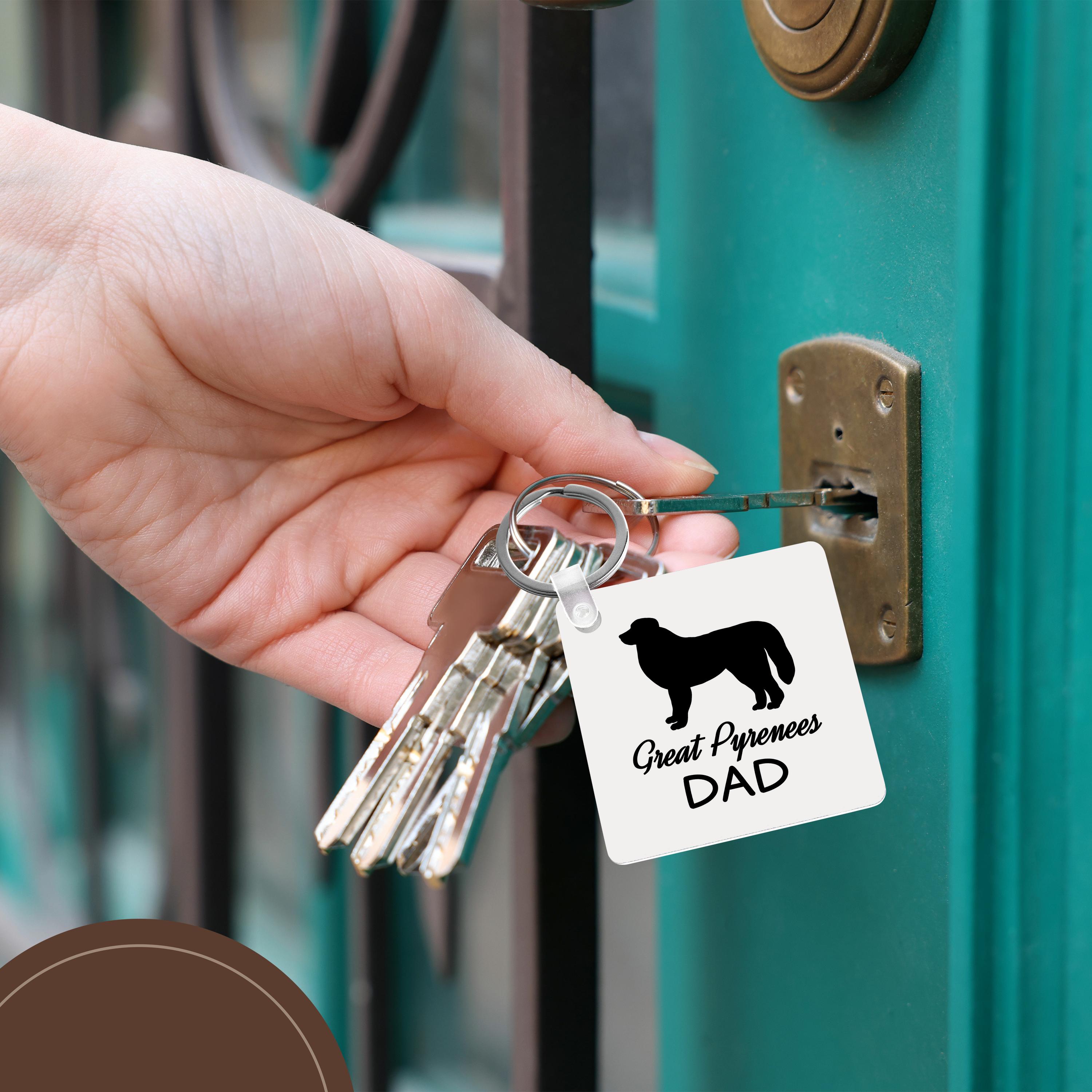 Key Chain - Great Pyrenees Dog Dad Designs Dogs