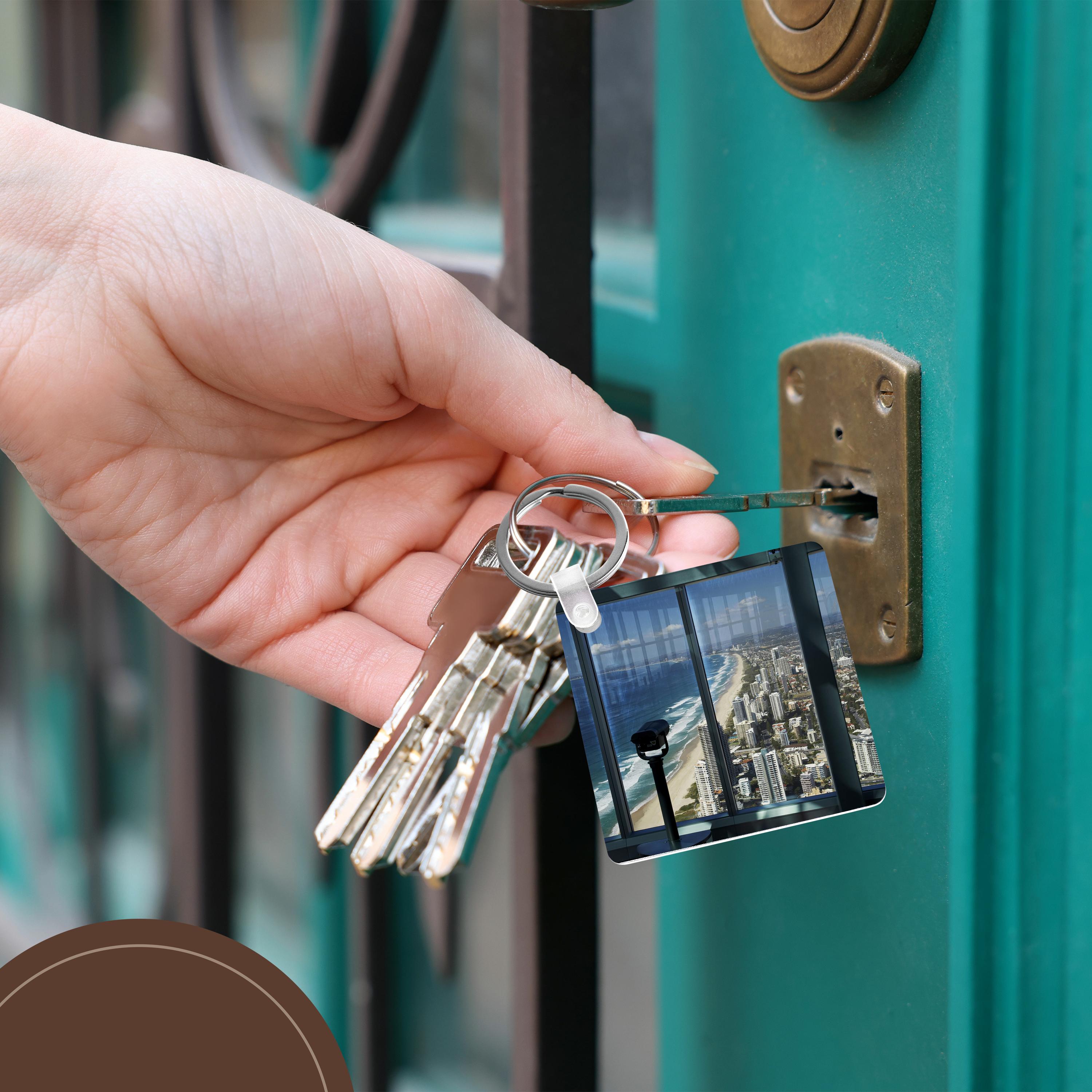 Key Chain - Australia, Queensland, Gold Coast, City skyline-AU02 DWA5725 - David Wall City Skylines