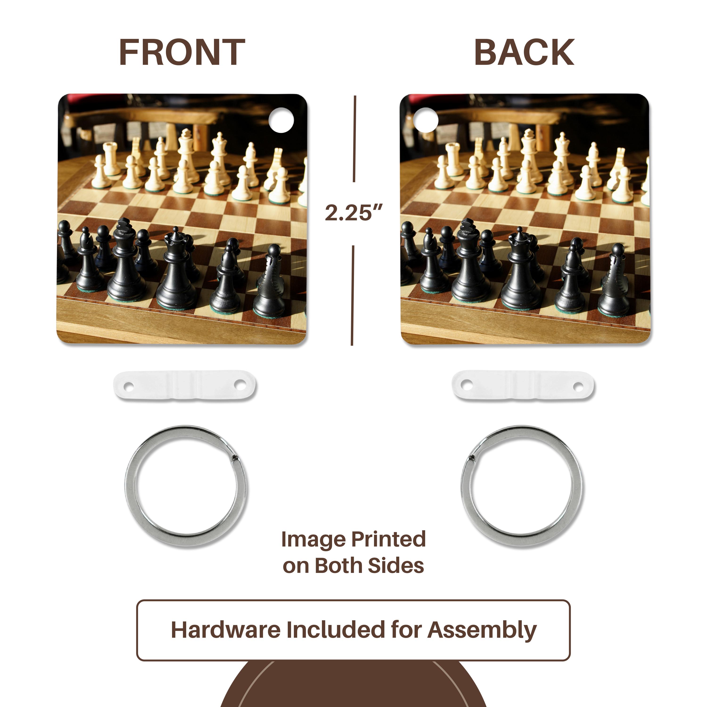 Key Chain - Argentina, El Calafate, Chess board, game - SA01 MME0236 - Michele Molinari Games