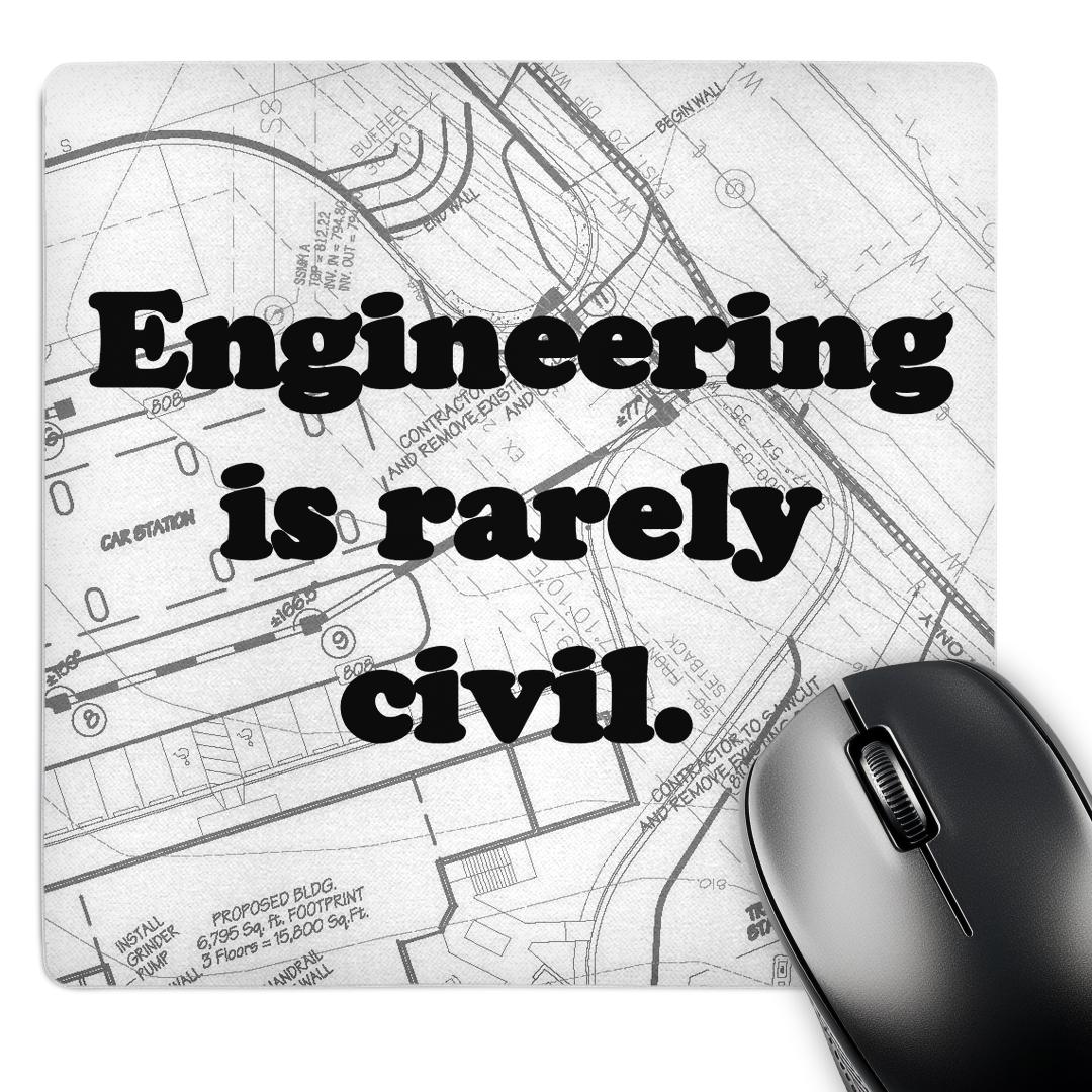 3dRose, Engineering is rarely civil, Mouse Pad - Picture 8 of 14