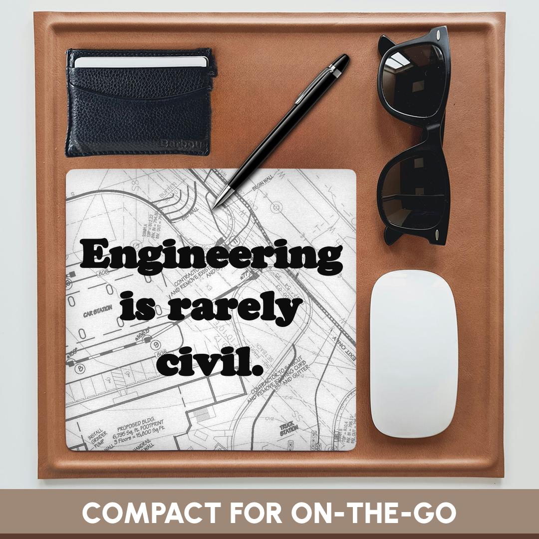 3dRose, Engineering is rarely civil, Mouse Pad - Picture 11 of 14