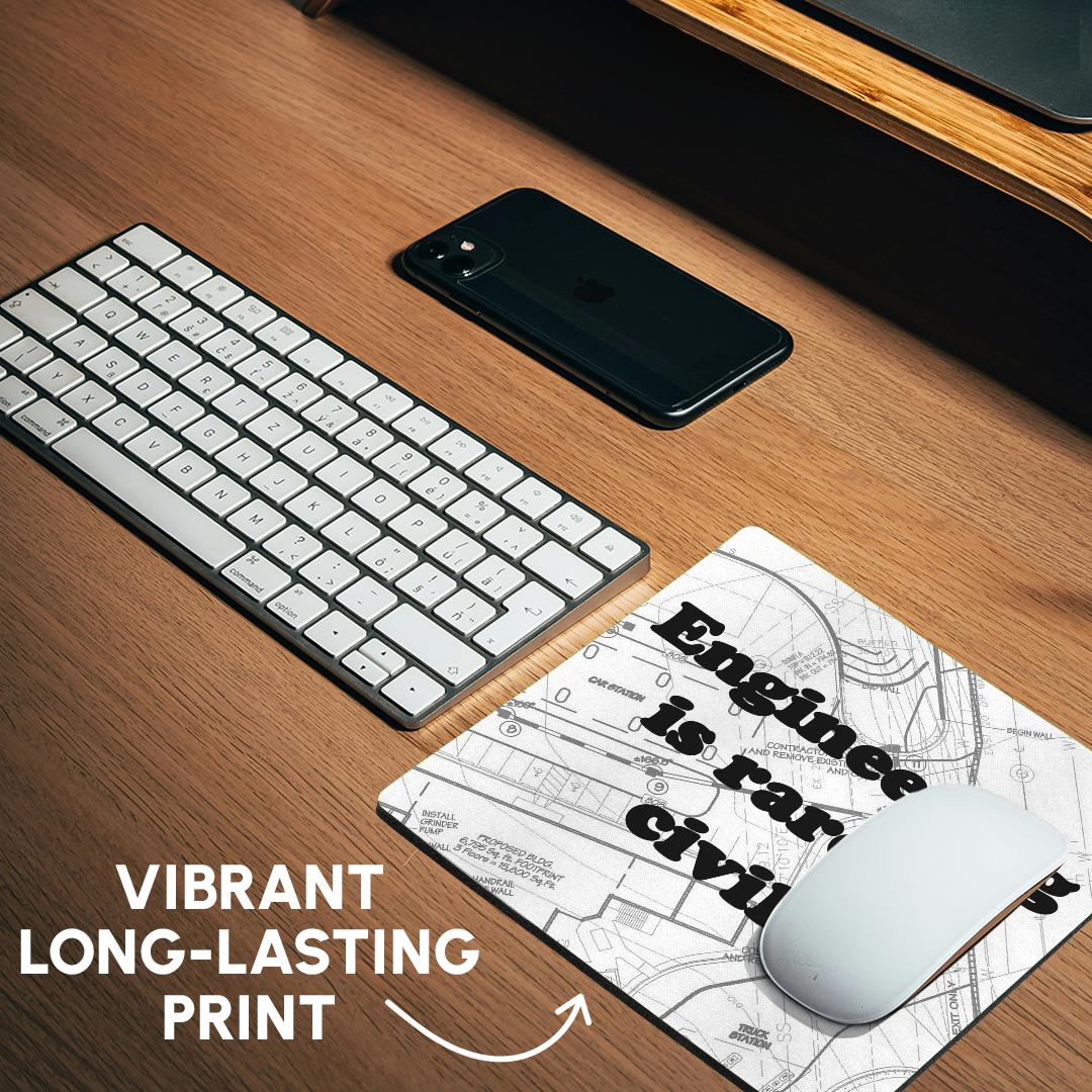 3dRose, Engineering is rarely civil, Mouse Pad - Picture 13 of 14