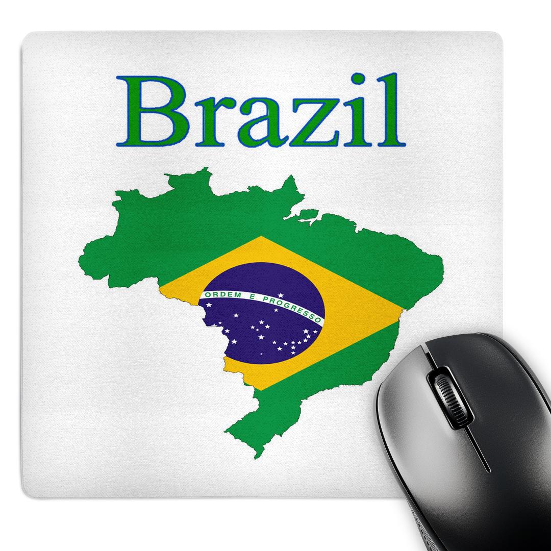 3dRose, Image of Brazil Flag in Outline Of Country With Countrys Name, Mouse Pad - Picture 8 of 14