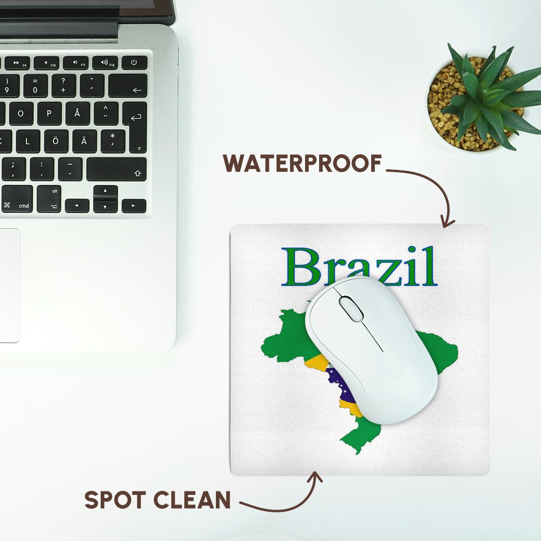 3dRose, Image of Brazil Flag in Outline Of Country With Countrys Name, Mouse Pad - Picture 14 of 14