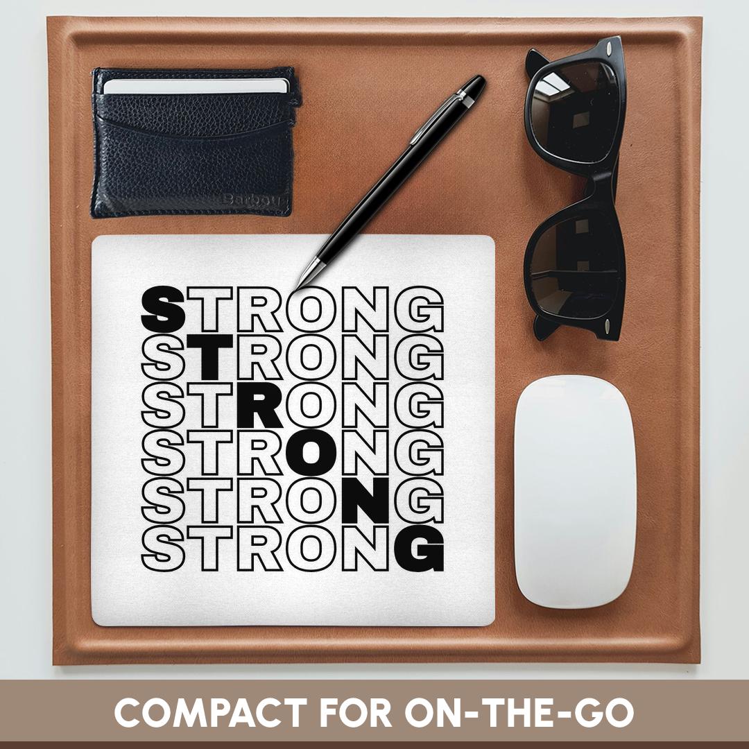 3dRose, Motivational quote Strong Typography, Mouse Pad - Picture 11 of 14